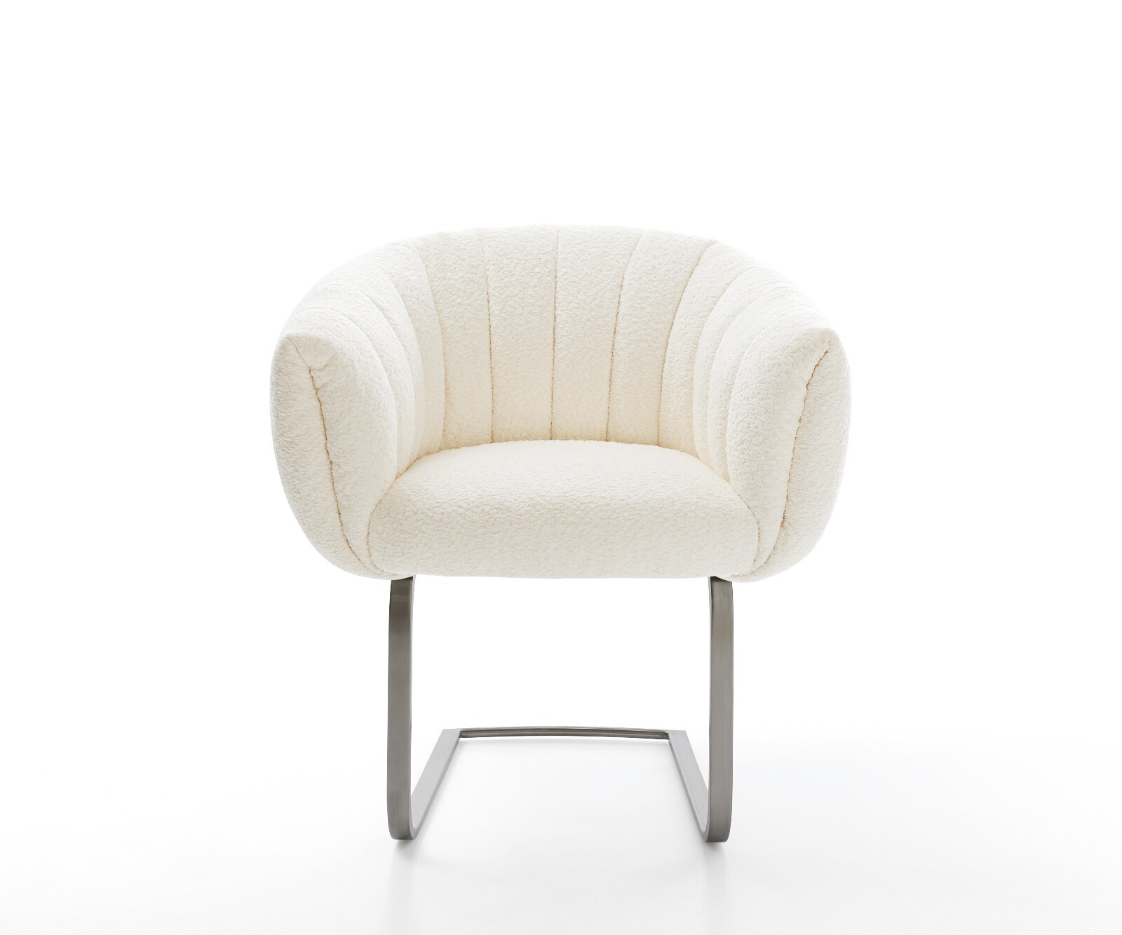 Freischwinger Jada-Flex Bouclé Weiß Freischwinger flach Graphit Taschenfederkern 2