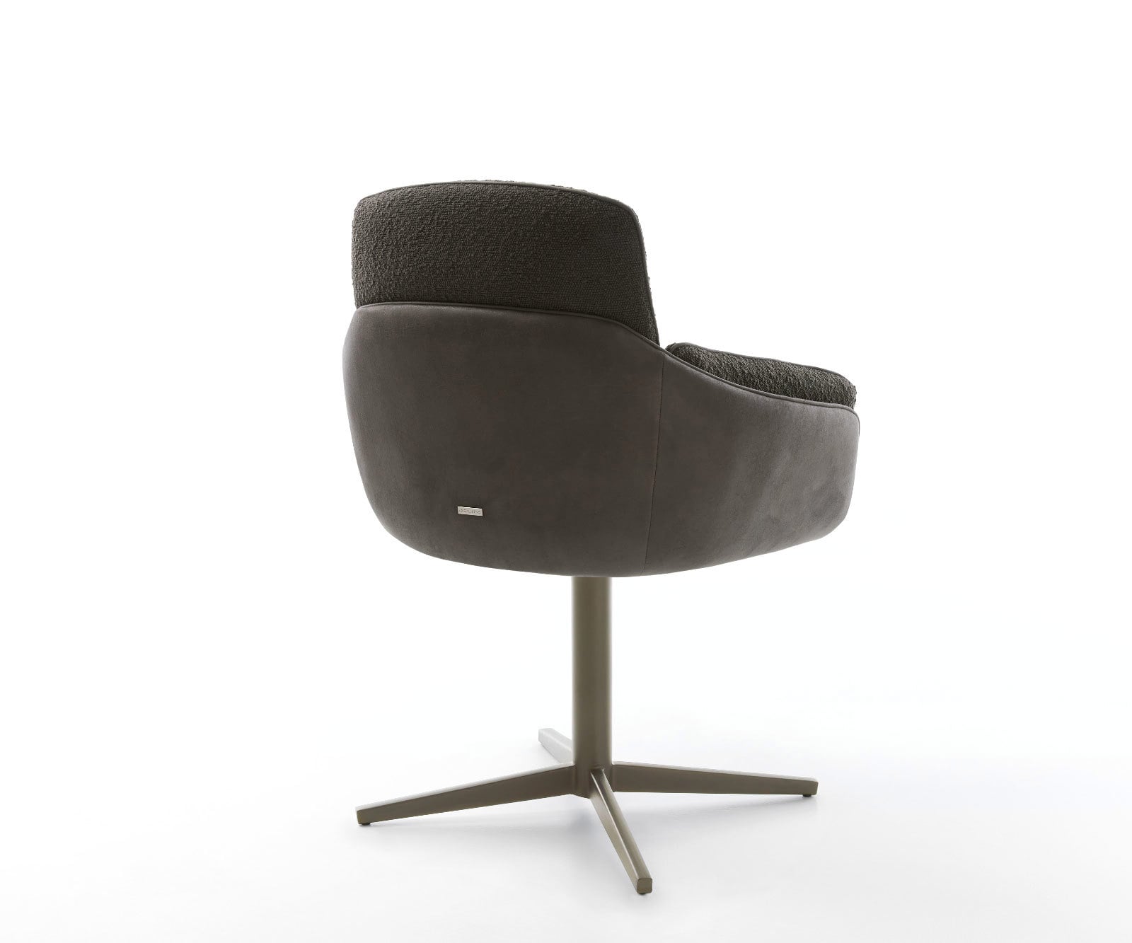 Drehstuhl Luan-Flex mit Armlehnen Materialmix Schwarz Fußkreuz Effektfinish Titan 360° drehbar 4 Drehstuhl Luan-Flex mit Armlehnen Materialmix Schwarz Fußkreuz Effektfinish Titan 360° drehbar 4