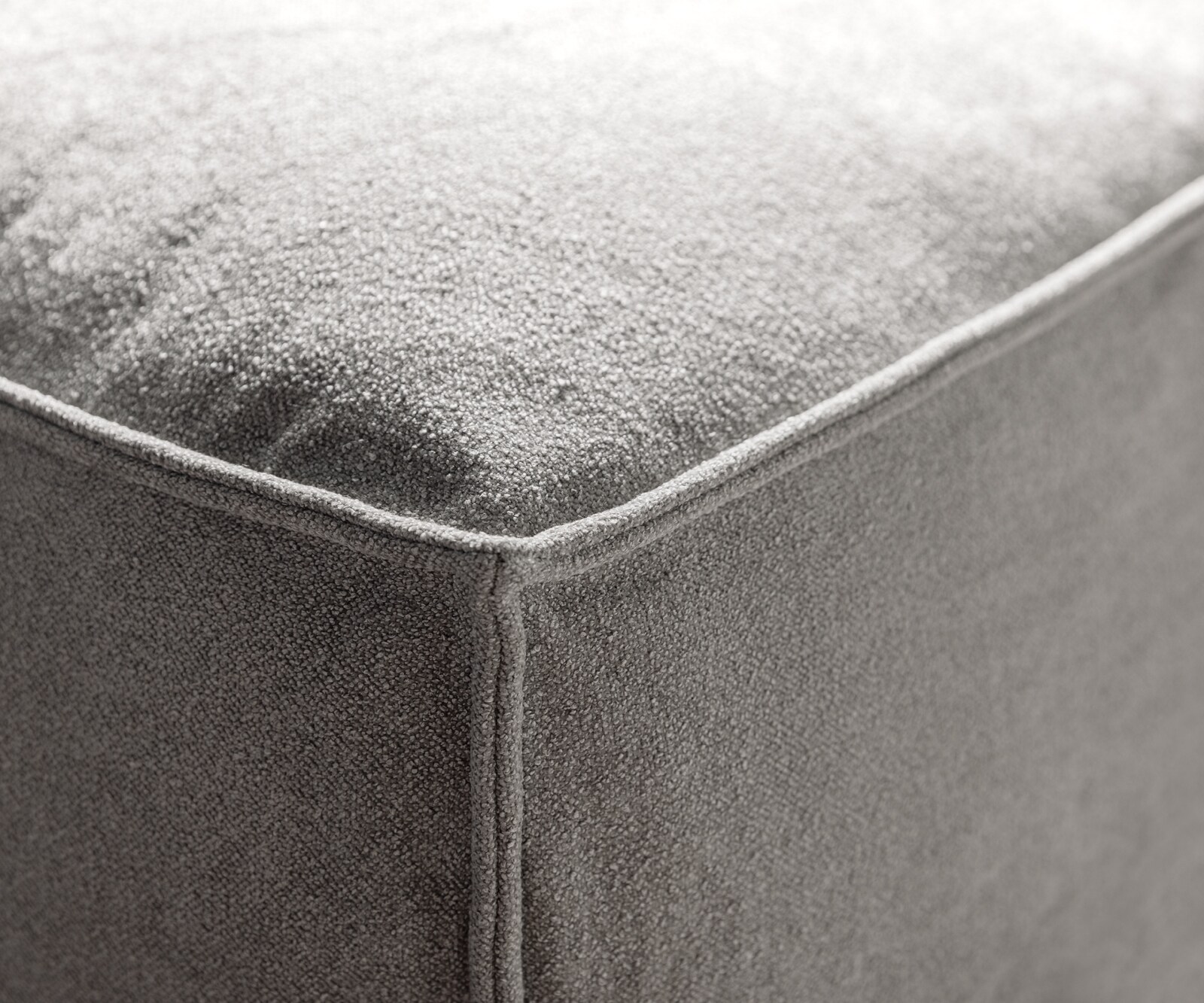 Ecksofa Freestyle 310x200 cm Strukturstoff Soft Grau Kedernaht 5
