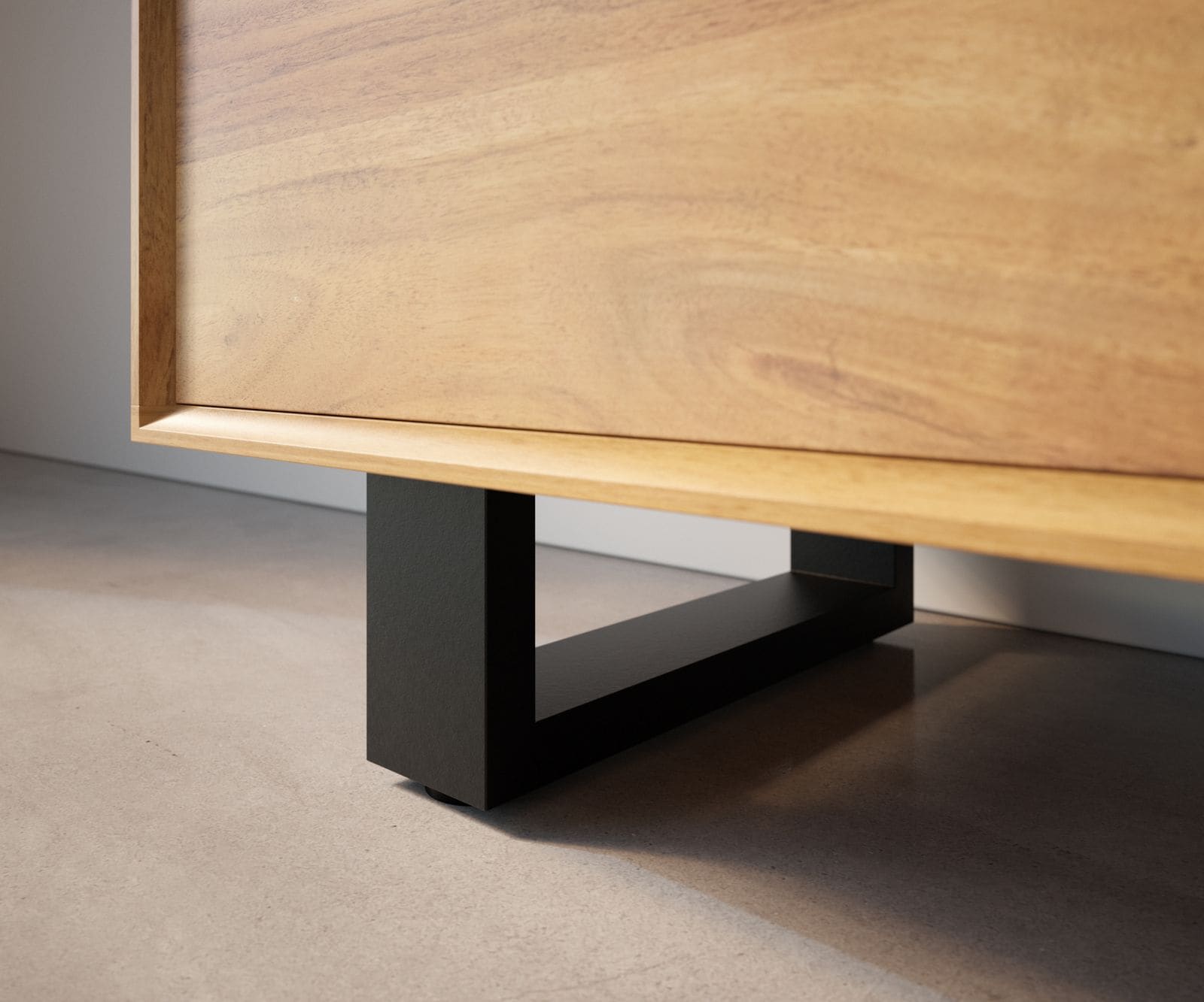 Fuß Kufe 12,5 cm Metall Schwarz für Kastenmöbel der Tiefe 40 cm (2er Set) 1 Fuß Kufe 12,5 cm Metall Schwarz für Kastenmöbel der Tiefe 40 cm (2er Set) 1