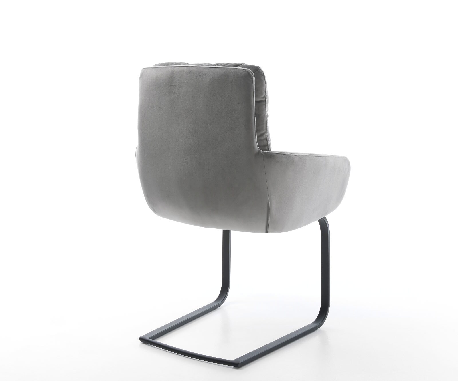 Freischwinger Abelia-Flex mit Armlehnen Samt Grau Freischwinger flach Schwarz 4 Freischwinger Abelia-Flex mit Armlehnen Samt Grau Freischwinger flach Schwarz 4