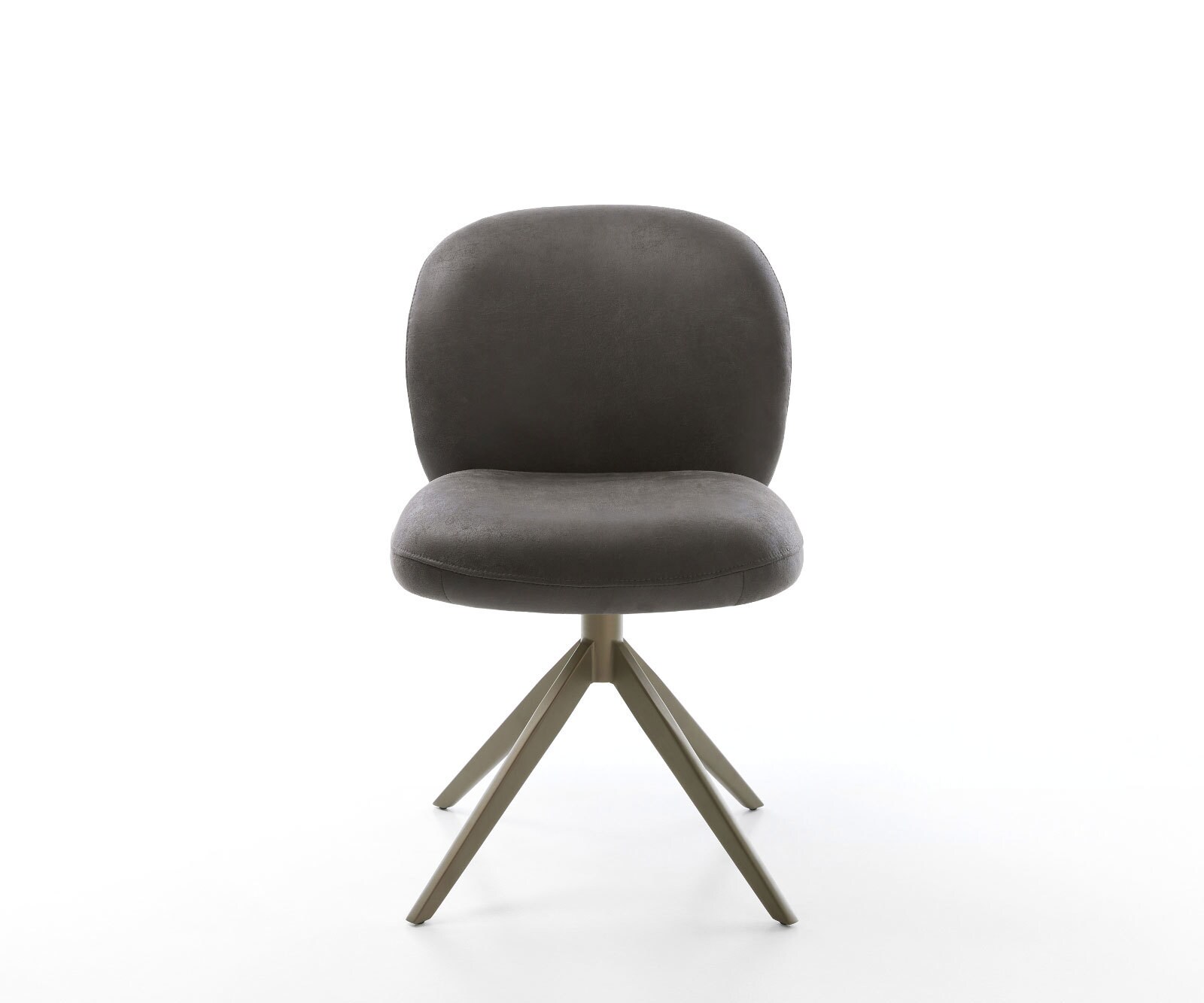 Drehstuhl Nube-Flex Mikrofaser Anthrazit Vintage Kreuzgestell breit Effektfinish Titan 360° drehbar Wippfunktion Taschenfederkern 1