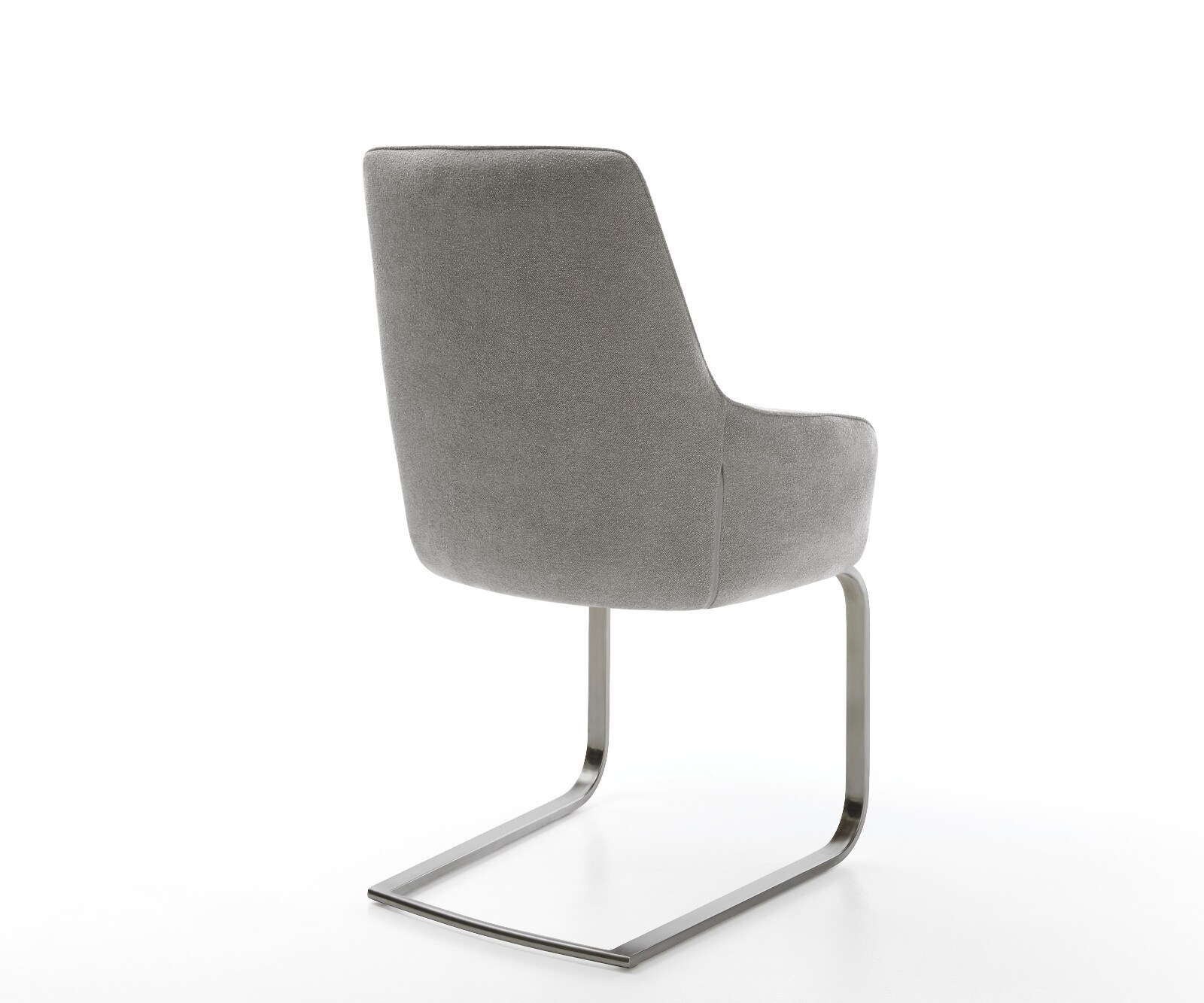 Freischwinger Zelia-Flex mit Armlehnen Strukturstoff Soft Grau Freischwinger flach Graphit Taschenfederkern 4