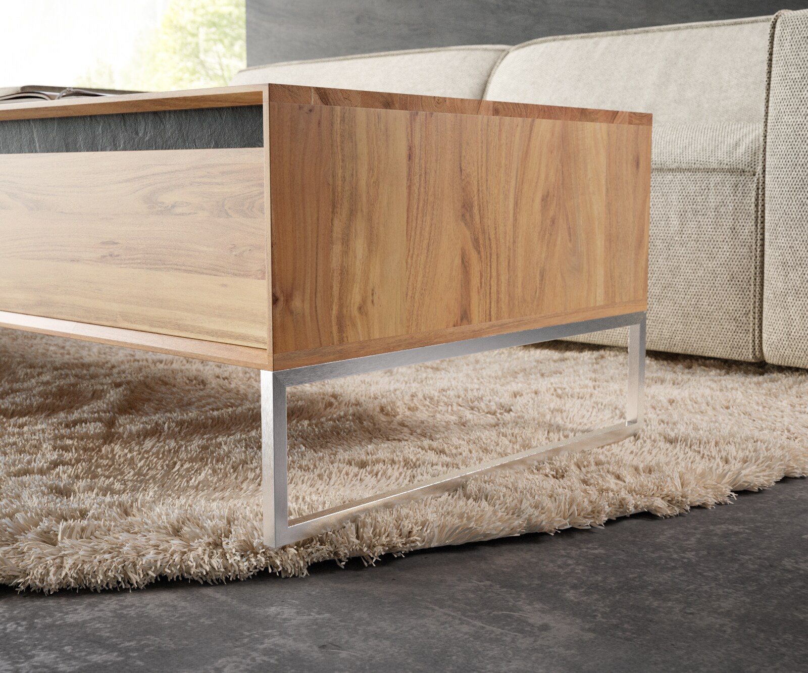 Pied-Patin mince 15 cm inoxydable brossé pour meubles à caisson de profondeur 60 cm (lot de 2) 1