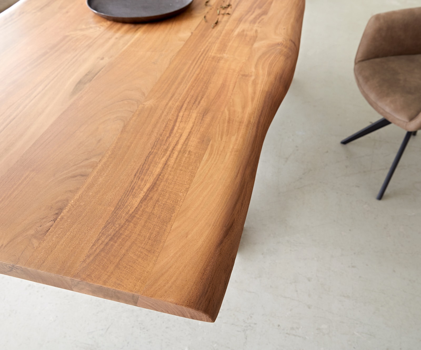 Esstisch Edge 260x100 Akazie Natur Glas Live-Edge 4 Esstisch Edge 260x100 Akazie Natur Glas Live-Edge 4