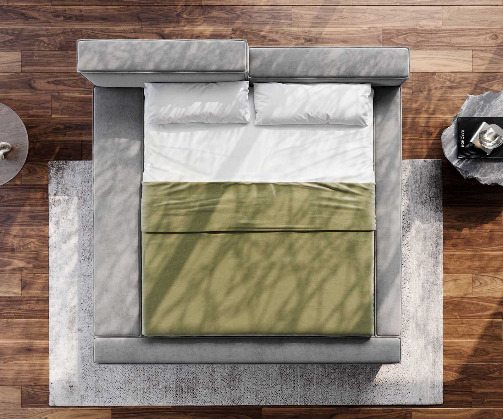 Polsterbettgestell Kalinea 180x200 cm Mikrofaser Grau 4 Polsterbettgestell Kalinea 180x200 cm Mikrofaser Grau 4