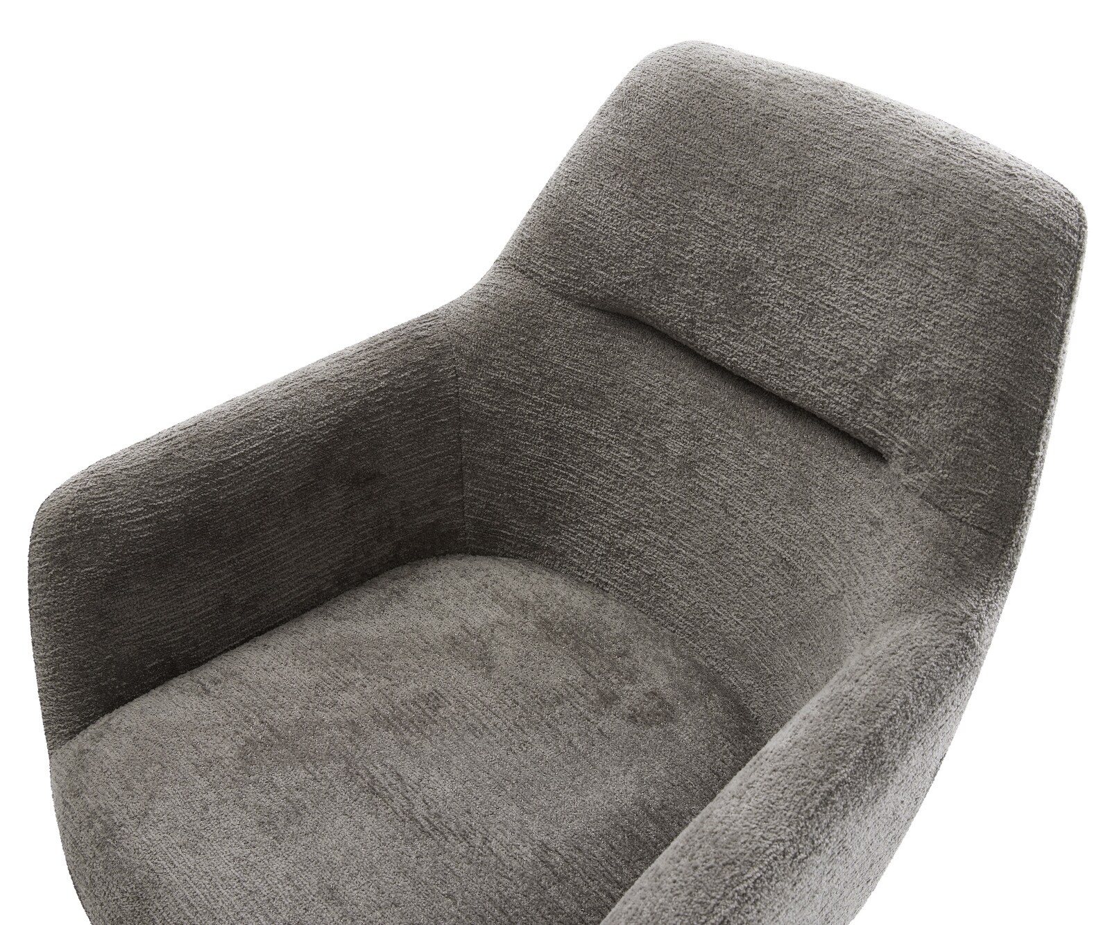 Drehstuhl Pejo-Flex Bouclé Soft Schlamm Kreuzgestell breit Graphit 360° drehbar Wippfunktion Taschenfederkern 4
