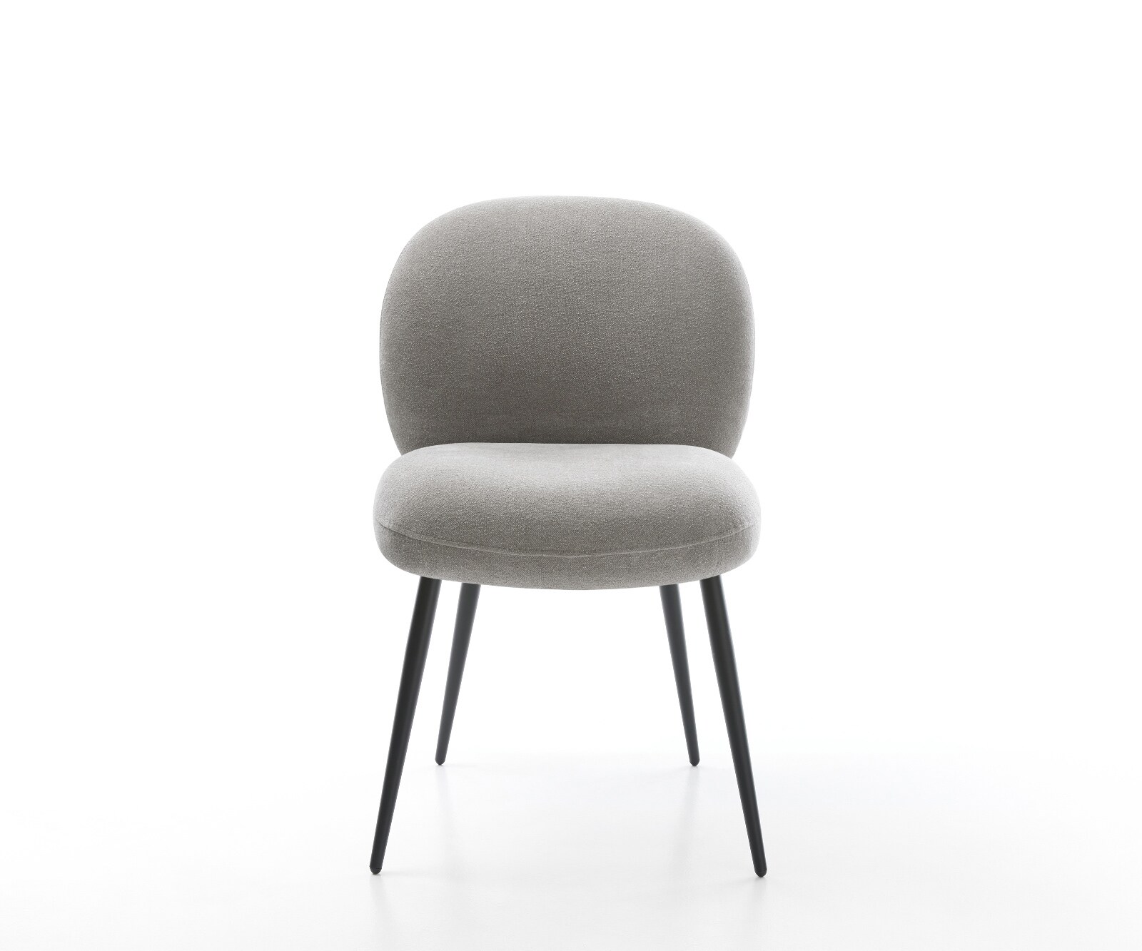 Esszimmerstuhl Nube-Flex Strukturstoff Soft Grau 4-Fuß konisch Schwarz Taschenfederkern 1