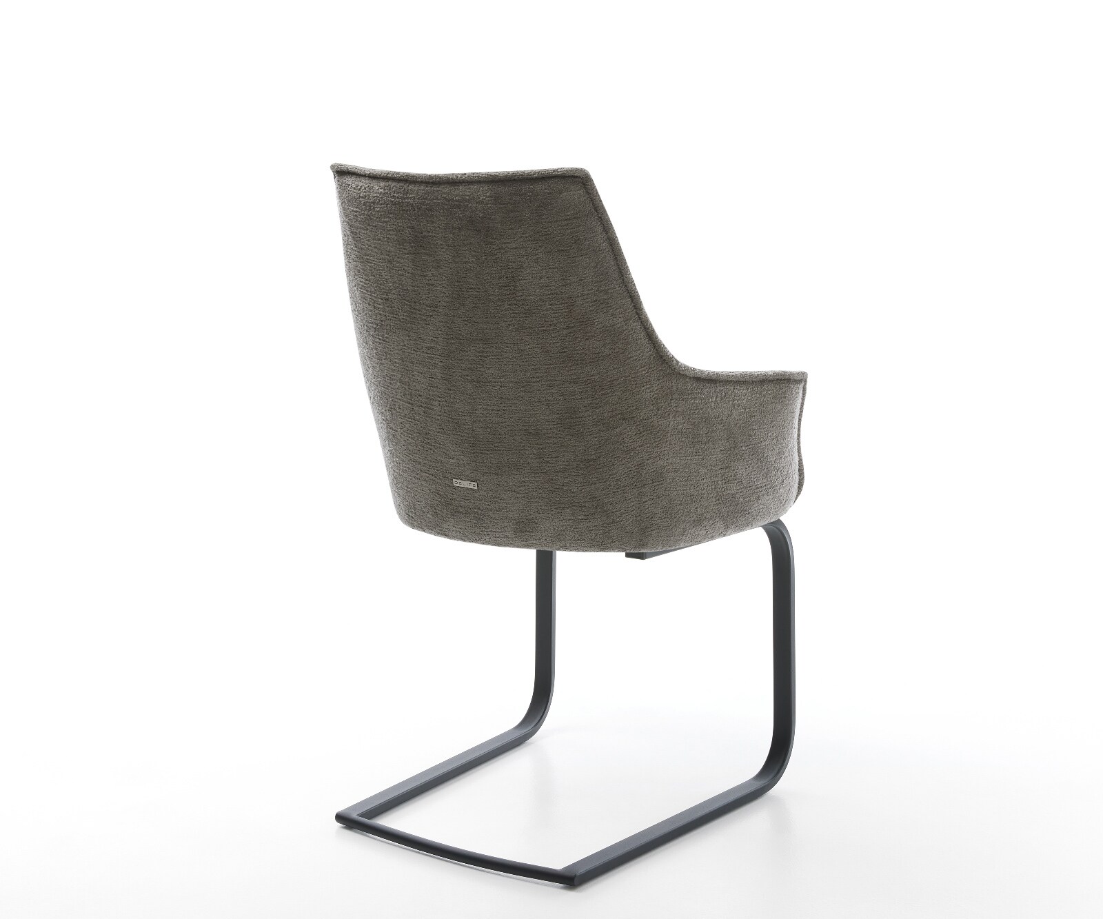 Freischwinger Alja-Flex mit Armlehnen Bouclé Soft Schlamm Freischwinger flach Schwarz Taschenfederkern 4