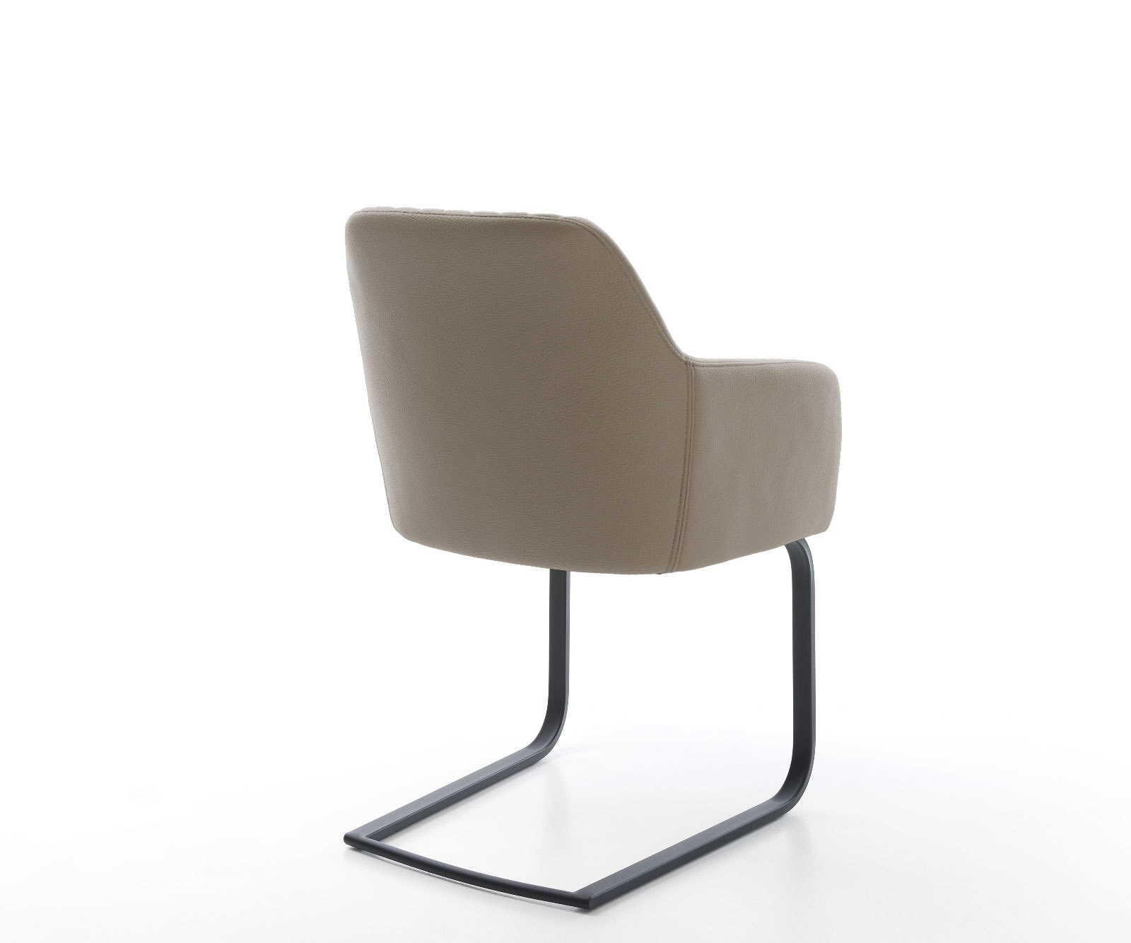 Cantilever Greg-Flex cuir de vache couleur boue pied cantilever plat noir ressorts ensachés 4
