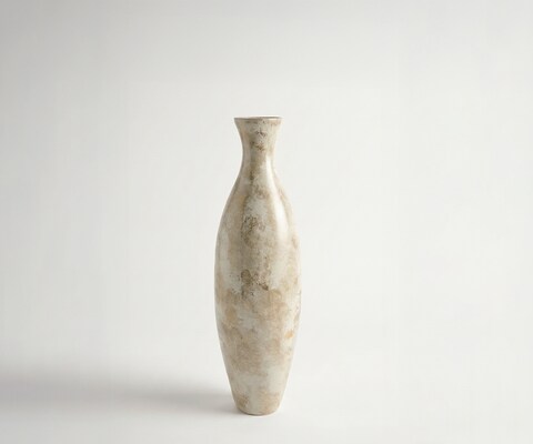 Vase Nuvia B20 x T20 x H68 cm Glas Alabaster Gold Handgemacht