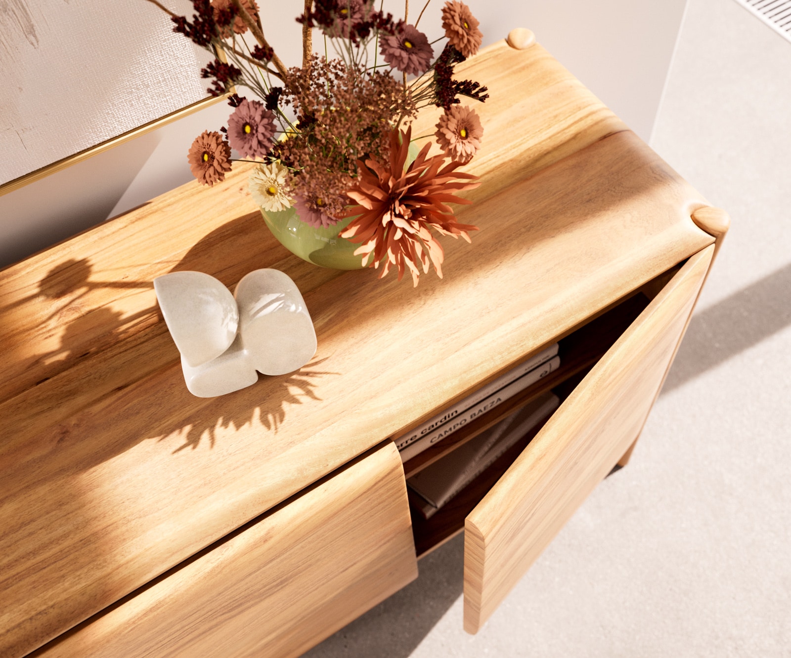 Sideboard Simcha 175 cm Akazie Natur 4 Türen 3 Sideboard Simcha 175 cm Akazie Natur 4 Türen 3