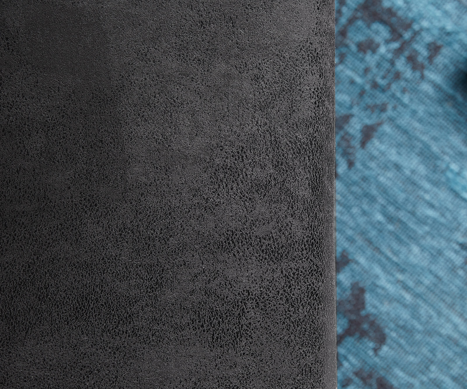 Tabouret Clovis anthracite L98 x P83 module gris micro velours 3
