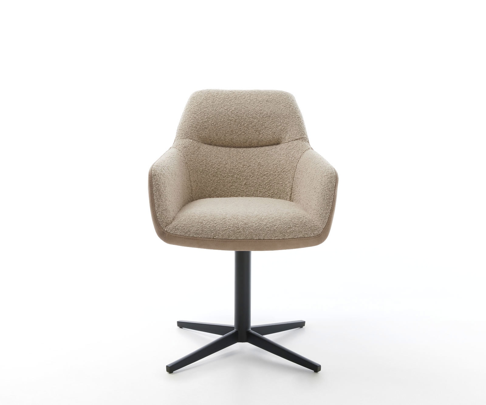 Chaise-pivotante Pejo-Flex tissu mixte couleur boue pied de chaise 4 branches noir pivotement sur 360° ressorts ensachés 2 Chaise-pivotante Pejo-Flex tissu mixte couleur boue pied de chaise 4 branches noir pivotement sur 360° ressorts ensachés 2