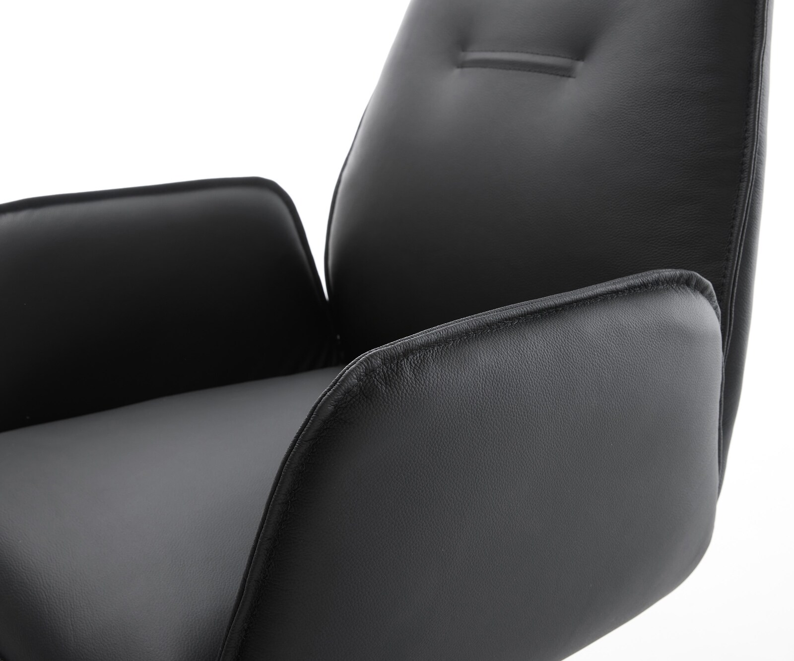 Freischwinger Zoa-Flex Echt-Leder Schwarz Freischwinger flach Effektfinish Titan 4
