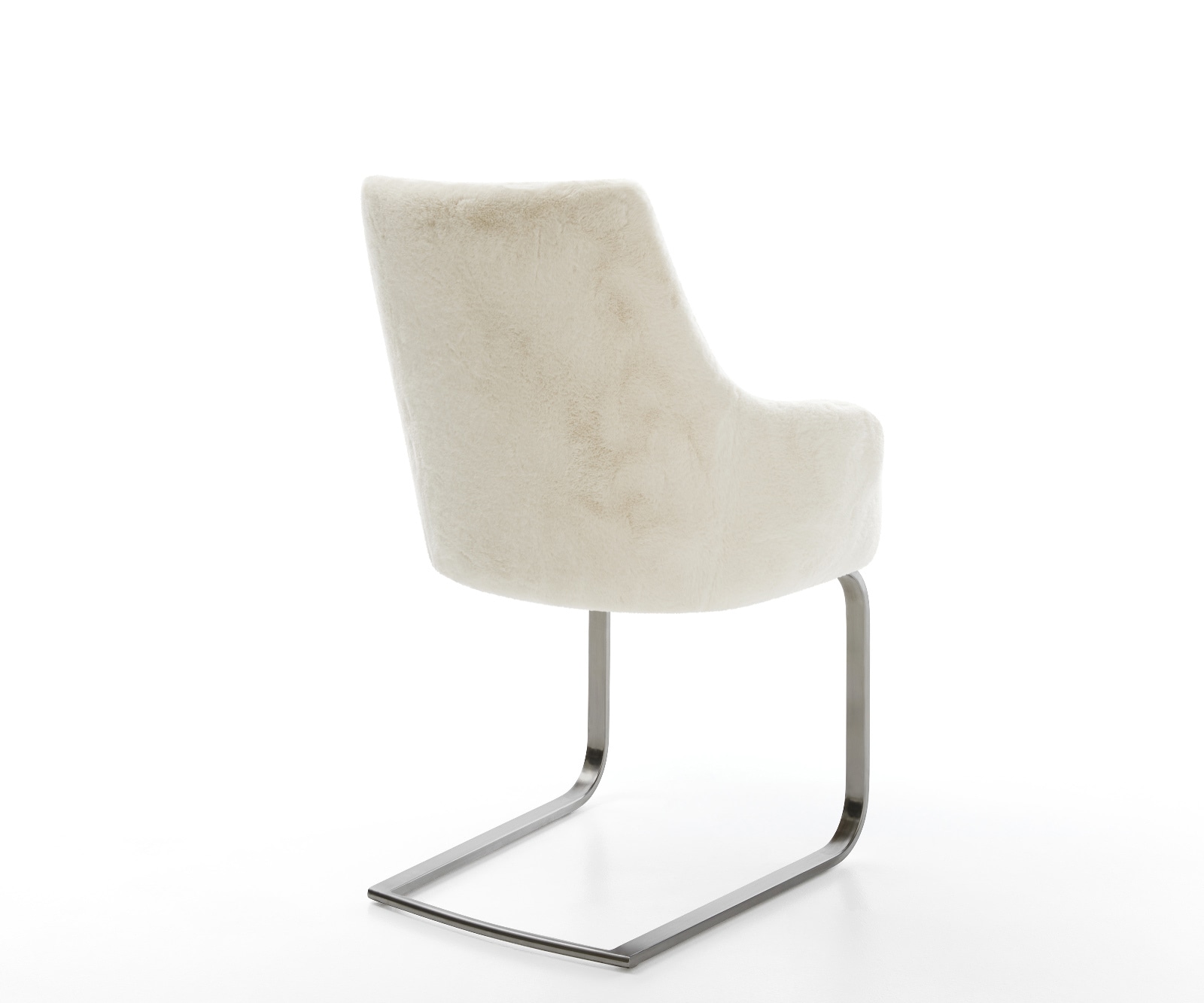 Cantilever Alja-Flex avec accoudoirs peluche crème-blanc pied cantilever plat grafiete resorts ensachés 5