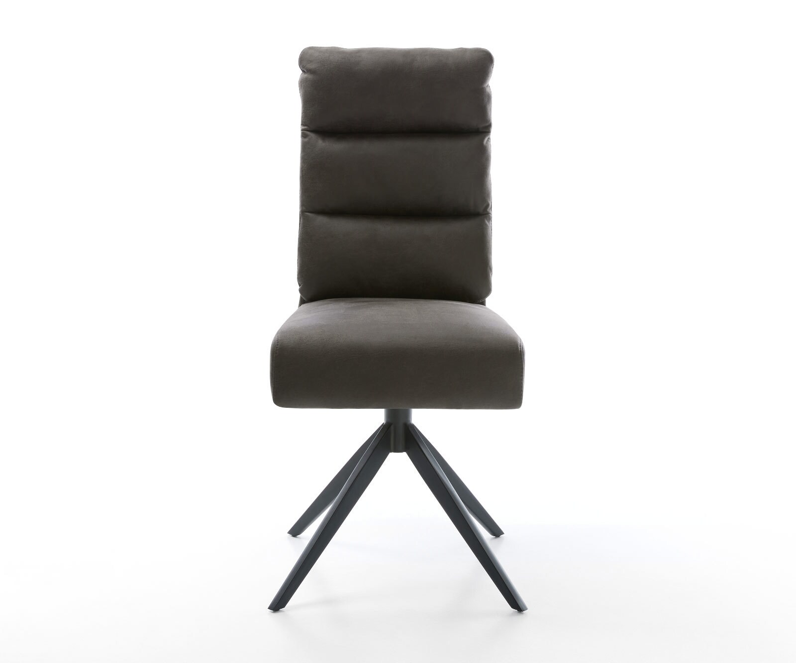 Chaise-pivotante Pela-Flex microvelours anthracite vintage pied croisé large noir pivotement sur 360° fonction bascule ressorts ensachés 1