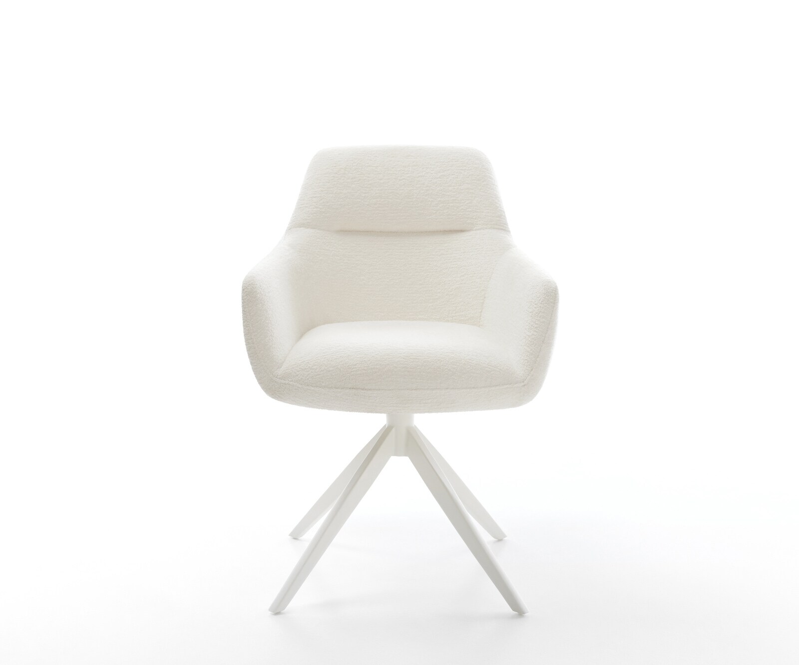 Chaise-pivotante Pejo-Flex bouclé doux beige pied croisé large blanc pivotement sur 360° fonction bascule resorts ensachés 2