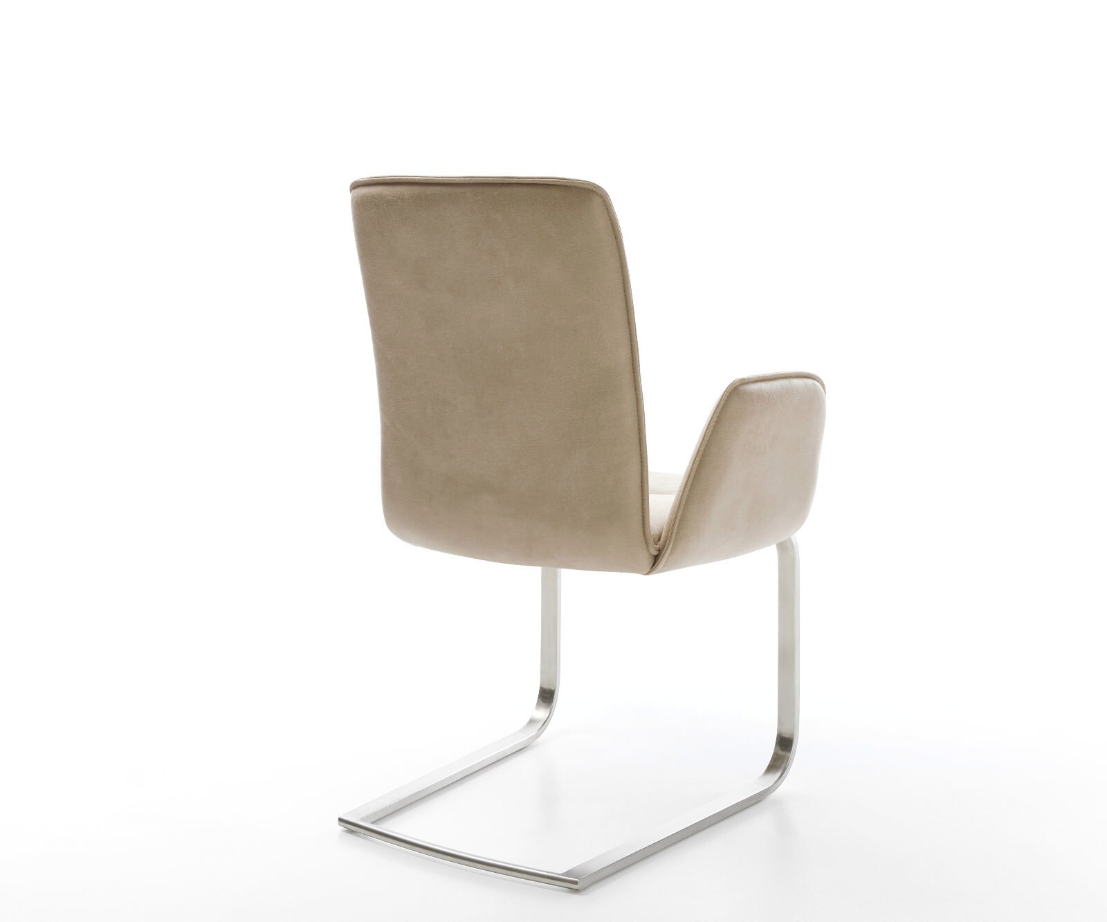 Freischwinger Vinja-Flex Mikrofaser Beige Vintage Freischwinger flach Edelstahl 4 Freischwinger Vinja-Flex Mikrofaser Beige Vintage Freischwinger flach Edelstahl 4