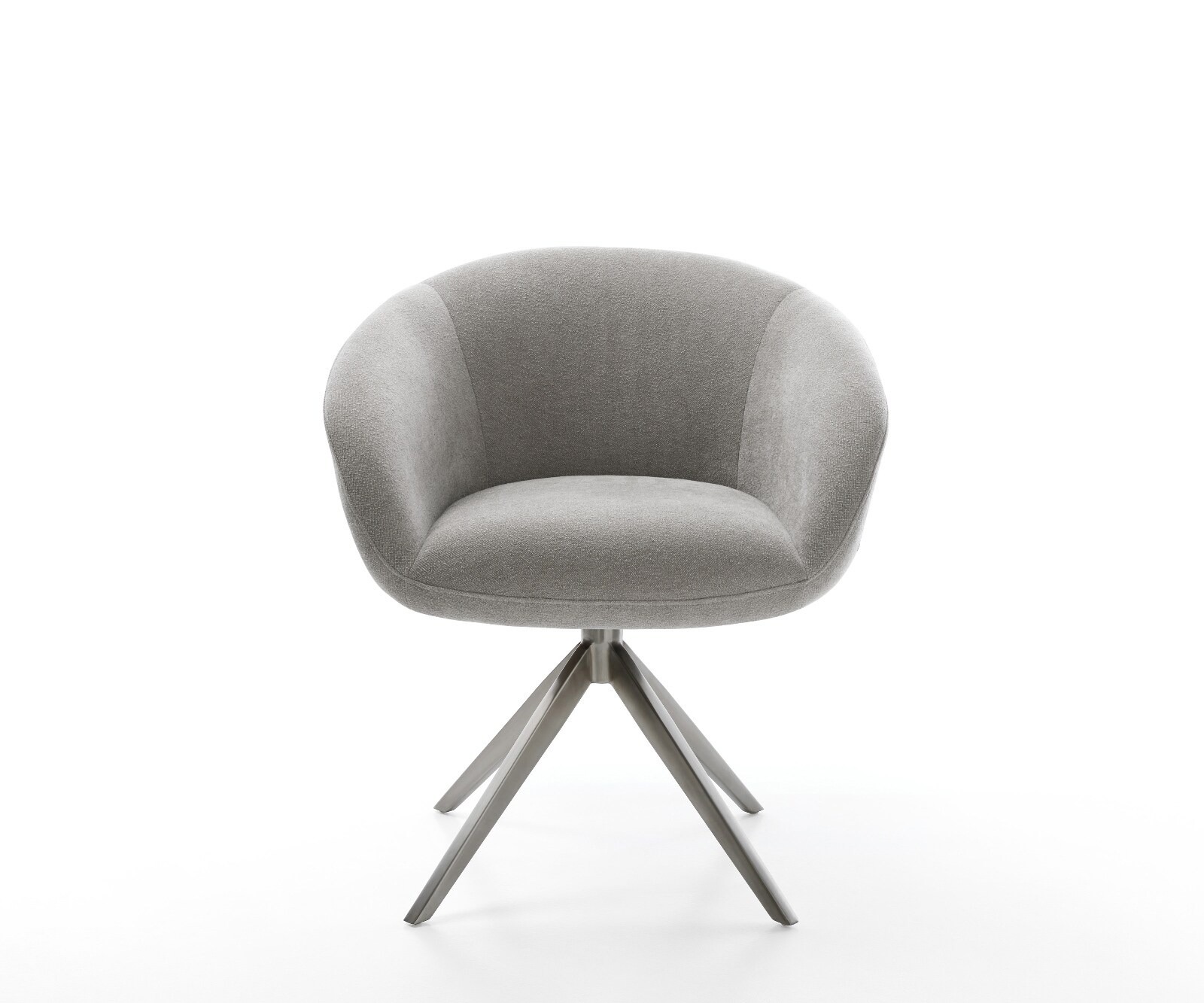 Chaise-pivotante Vinka-Flex avec accoudoirs tissu structuré doux gris pied croisé large grafiete pivotement sur 360° fonction bascule resorts ensachés 1