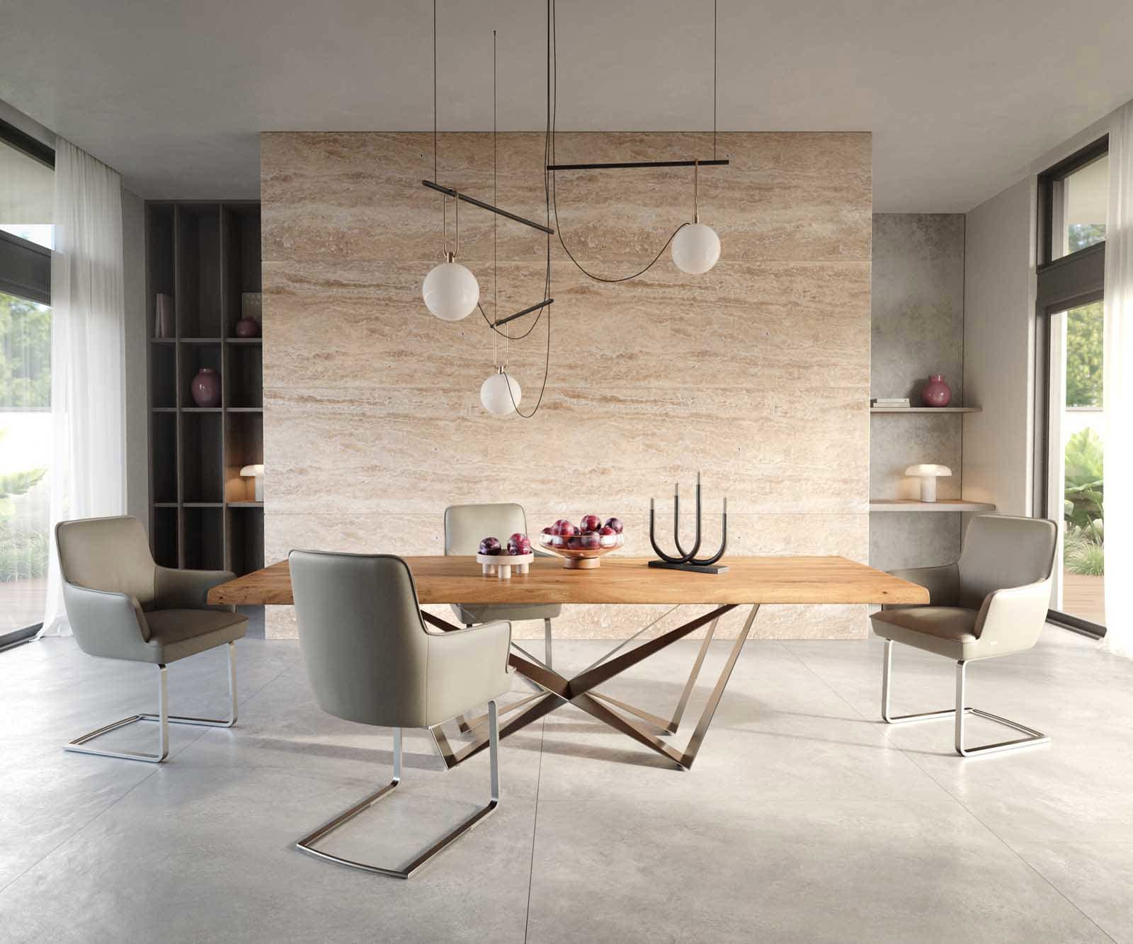 Freischwinger Heira-Flex mit Armlehnen Echt-Leder Schlamm Freischwinger flach Edelstahl Taschenfederkern 4 Freischwinger Heira-Flex mit Armlehnen Echt-Leder Schlamm Freischwinger flach Edelstahl Taschenfederkern 4