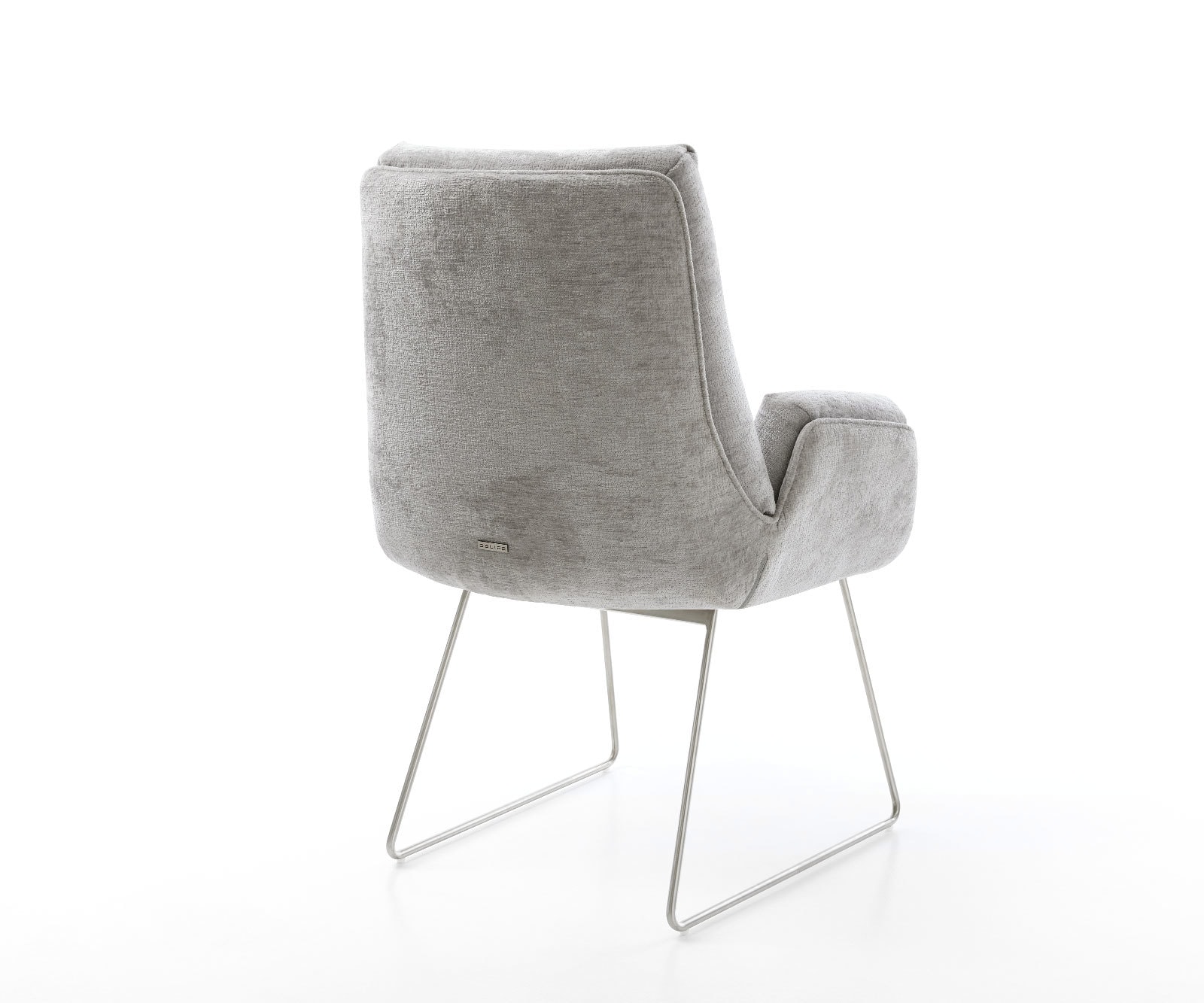 Esszimmerstuhl Clea-Flex Chenille Silbergrau Kufengestell Edelstahl 4 Esszimmerstuhl Clea-Flex Chenille Silbergrau Kufengestell Edelstahl 4
