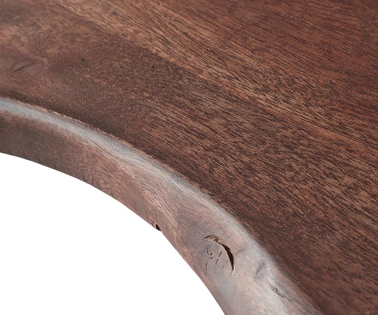 Table-à-manger Edge 200x100 XL acacia marron acier inoxydable large Live-Edge 5