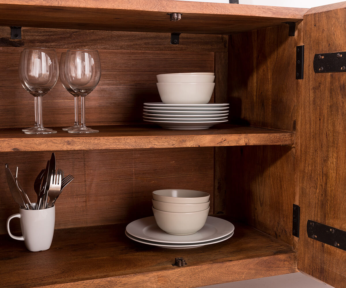 Sideboard Live-Edge 220 cm Akazie Braun massiv 6 Türen 5 Sideboard Live-Edge 220 cm Akazie Braun massiv 6 Türen 5