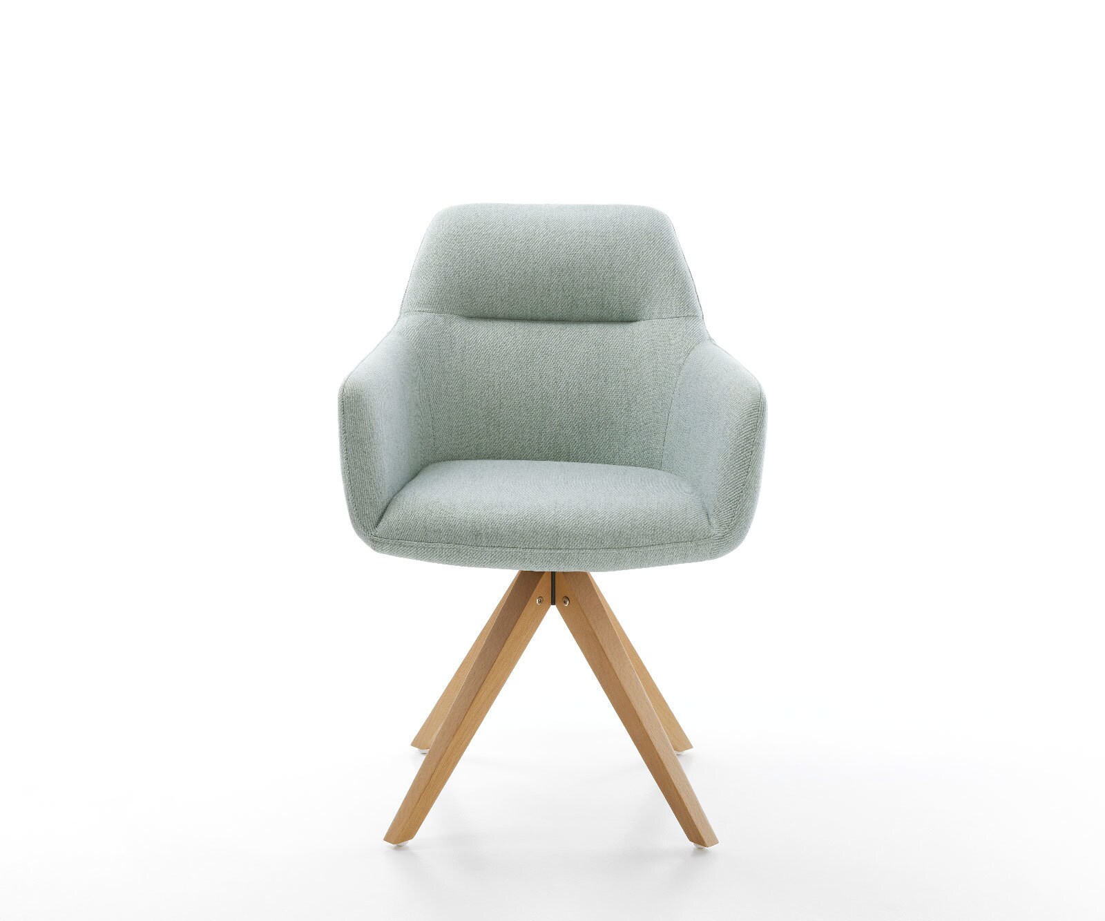 Drehstuhl Pejo-Flex Stripes Mint Holzgestell kantig 180° drehbar 1