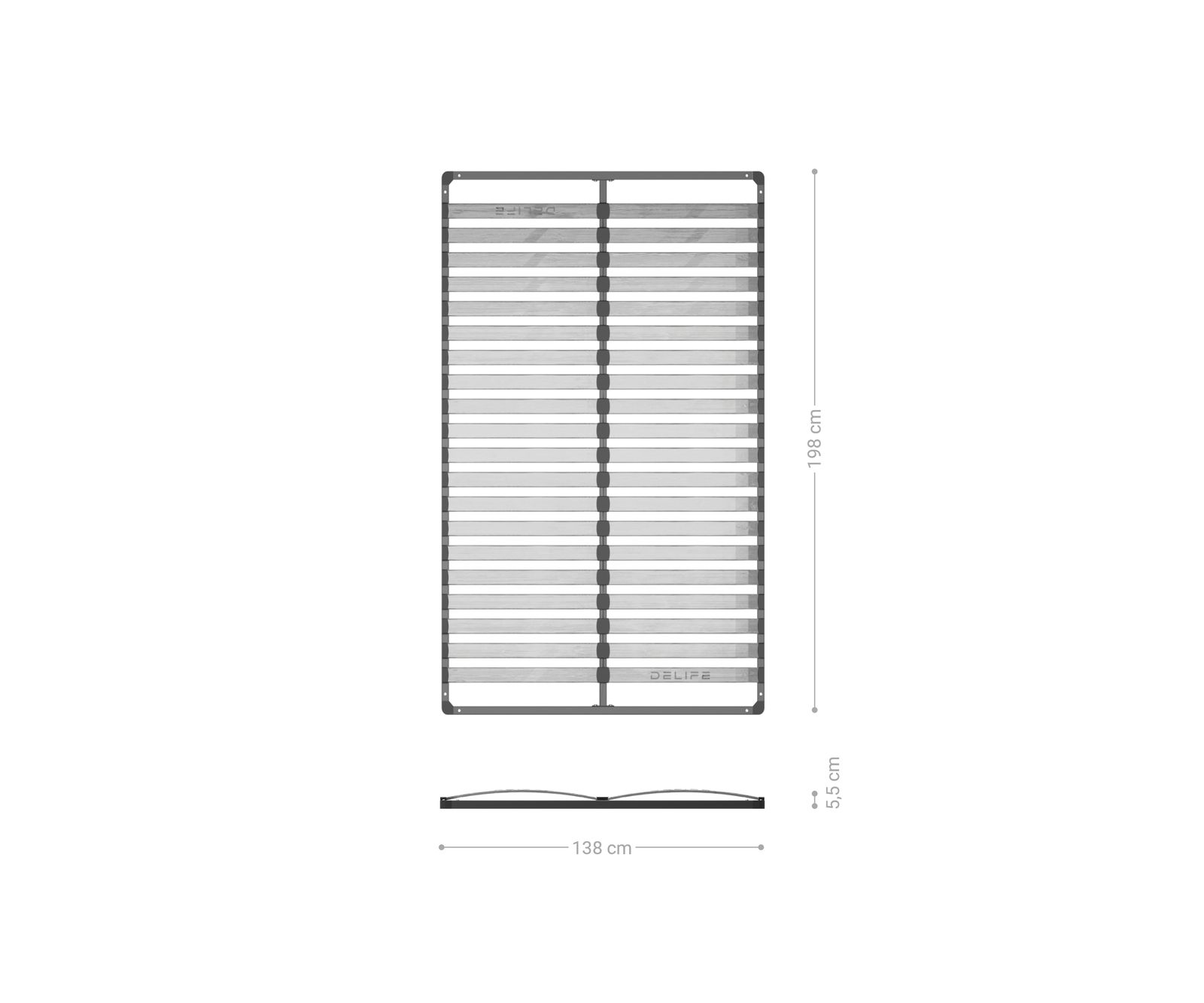 Lattenrahmen für Designer Polsterbettgestell 140 cm 2