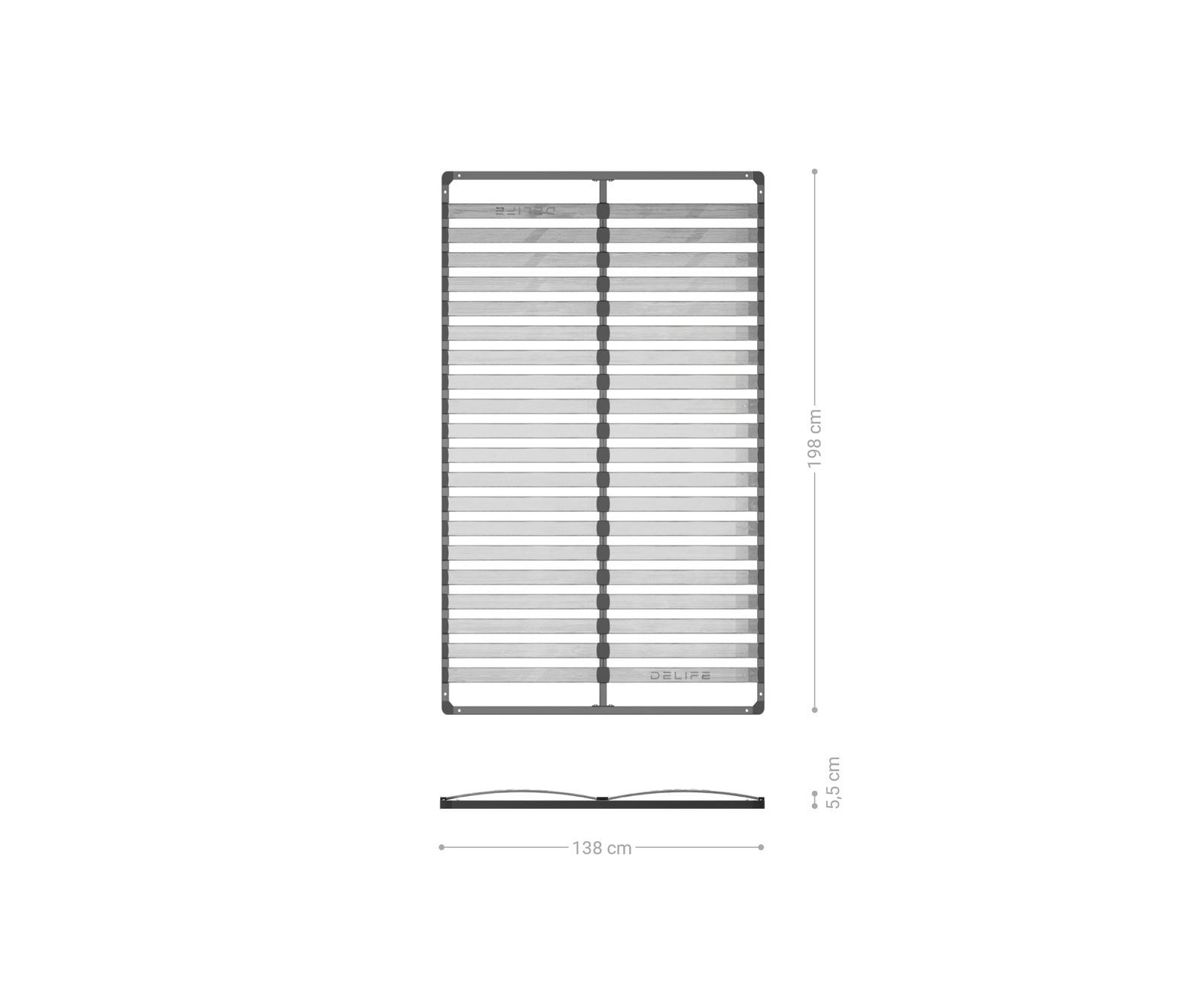 Lattenrahmen für Designer Polsterbettgestell 140 cm 2