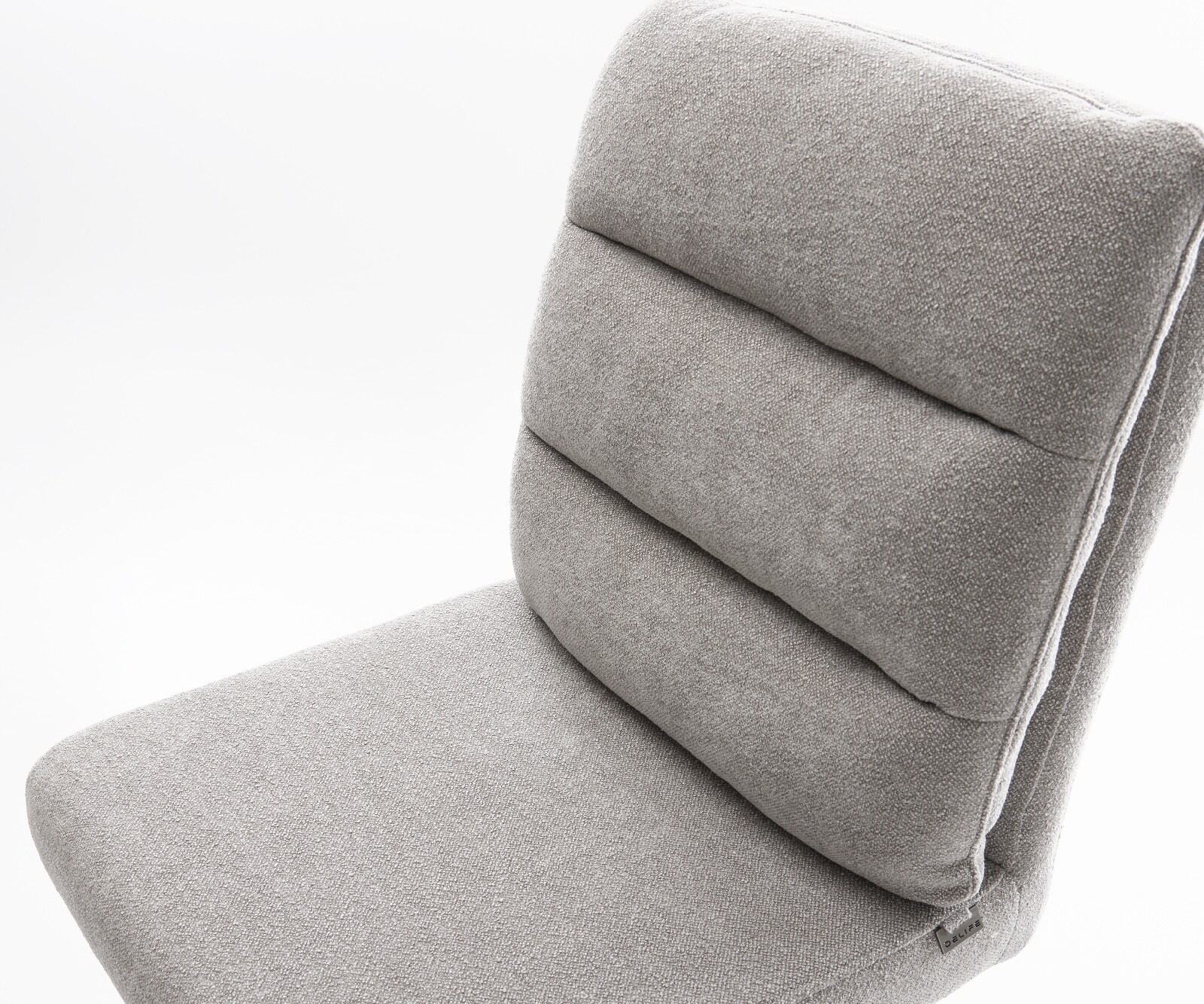 Barstuhl Pela-Flex Strukturstoff Soft Grau Drehfuß höhenverstellbar Metall Schwarz 4