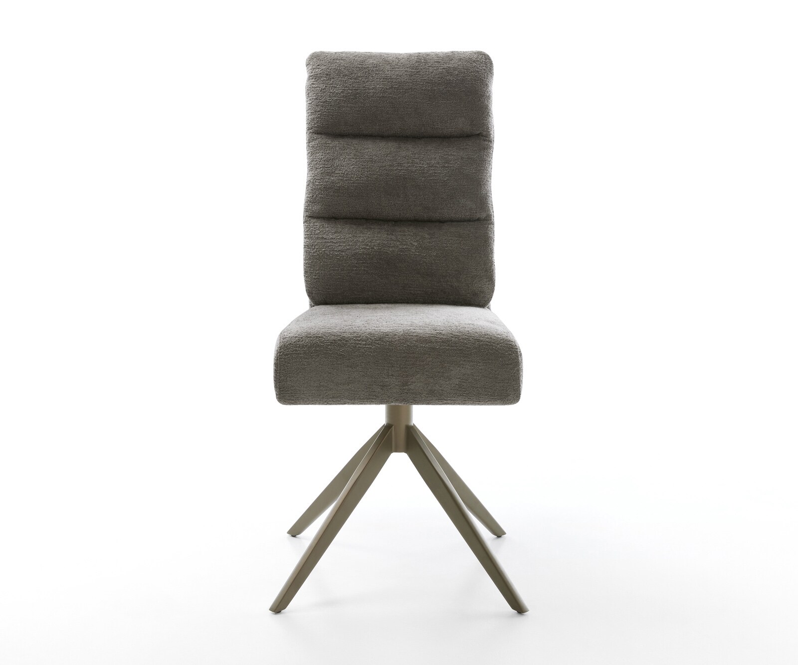 Drehstuhl Pela-Flex Bouclé Soft Schlamm Kreuzgestell breit Effektfinish Titan 360° drehbar Wippfunktion Taschenfederkern 2