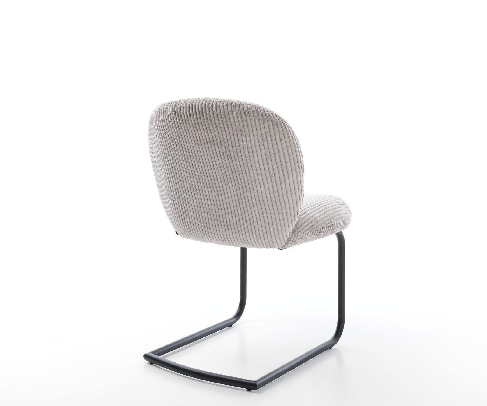 Cantilever Nube-Flex côtelé gris argenté pied cantilever rond noir ressorts ensachés 5 Cantilever Nube-Flex côtelé gris argenté pied cantilever rond noir ressorts ensachés 5