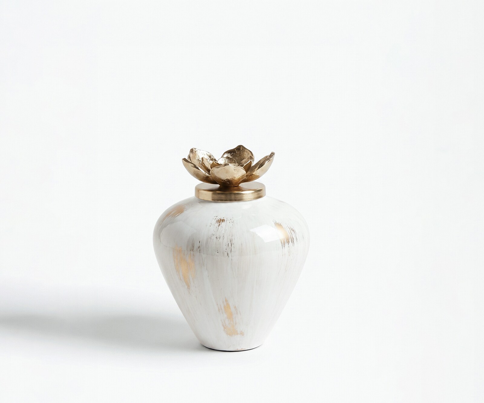 Vase Florena B19 x T19 x H24 cm Glas Kintsugi Handgemacht