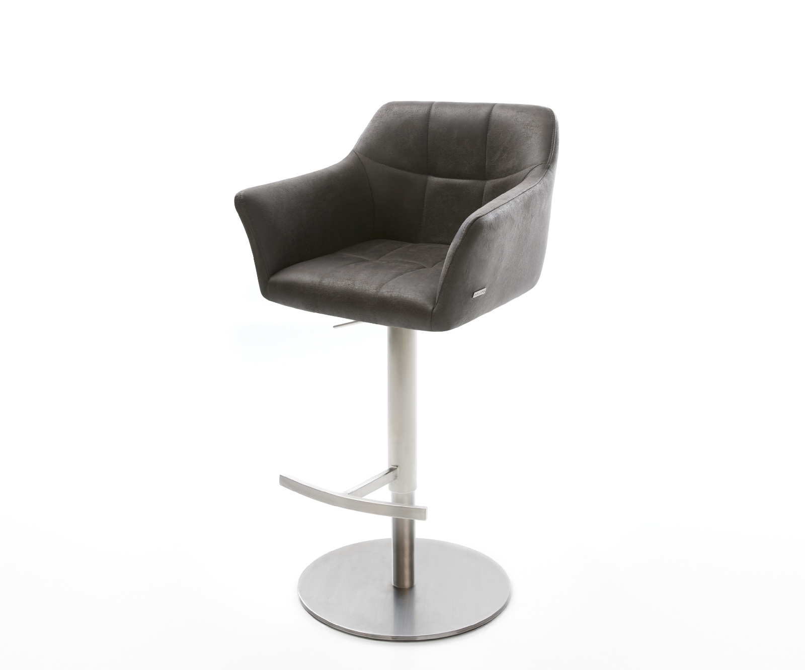 Barstuhl Yulo-Flex Vintage Anthrazit Drehfuß höhenverstellbar Edelstahl Barstuhl Yulo-Flex Vintage Anthrazit Drehfuß höhenverstellbar Edelstahl