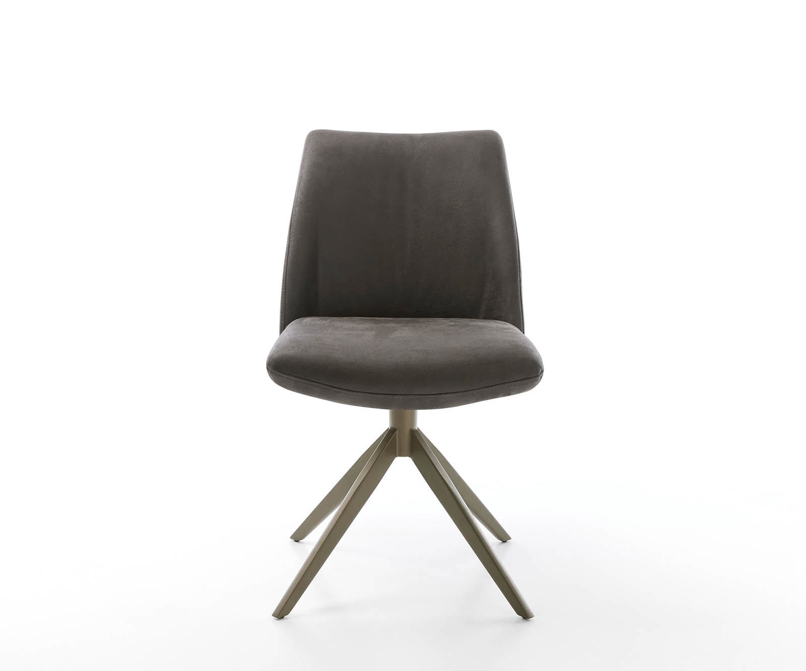 Drehstuhl Elso-Flex Mikrofaser Anthrazit Vintage Kreuzgestell breit Effektfinish Titan 360° drehbar Taschenfederkern 1