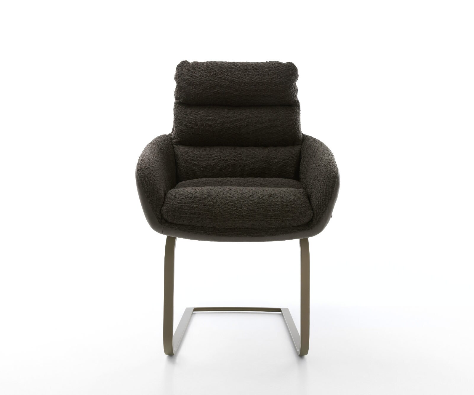 Freischwinger Abelia-Flex mit Armlehnen Materialmix Schwarz Freischwinger flach Effektfinish Titan 2