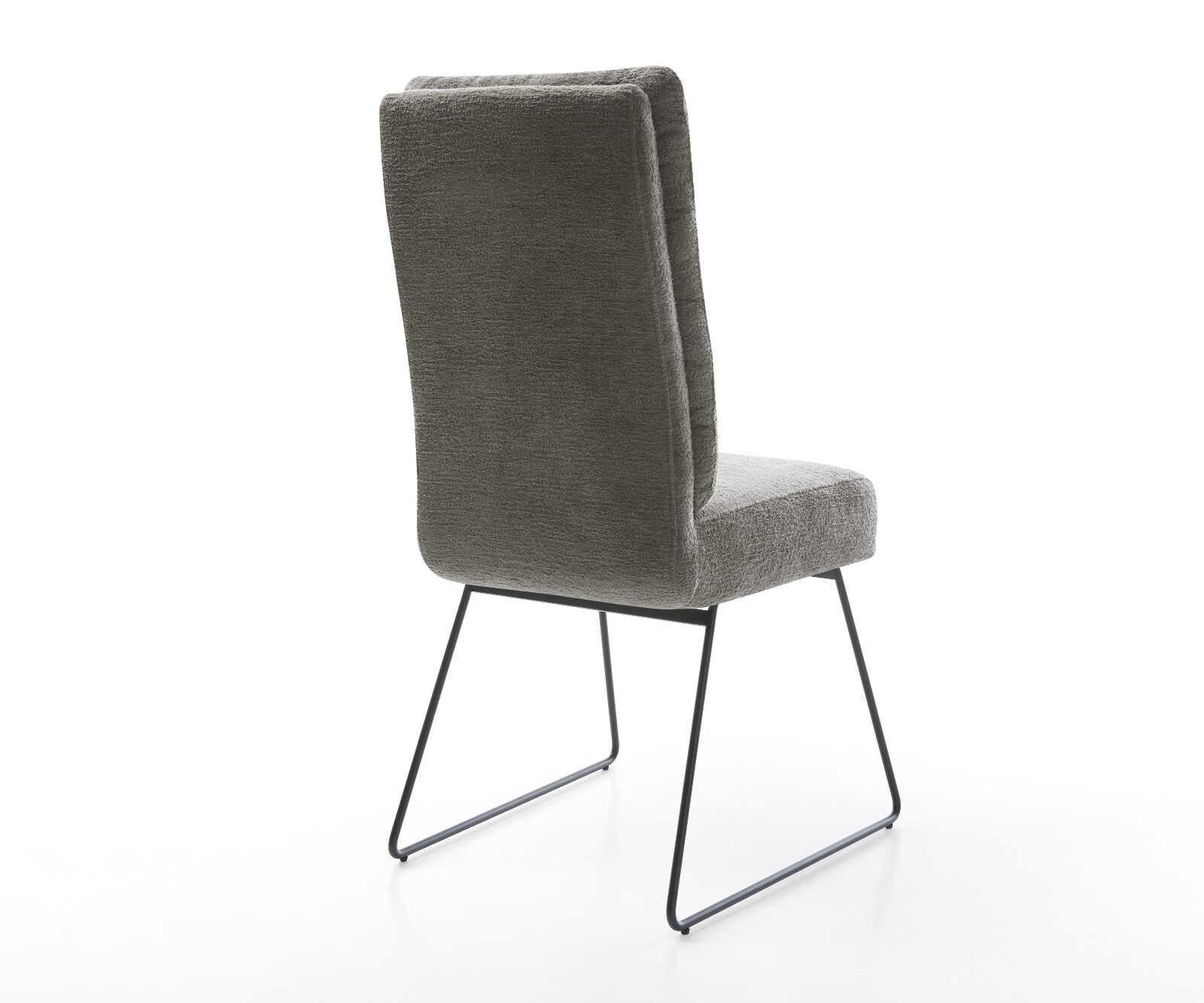 Esszimmerstuhl Pela-Flex Bouclé Soft Schlamm Kufengestell Schwarz Taschenfederkern 4