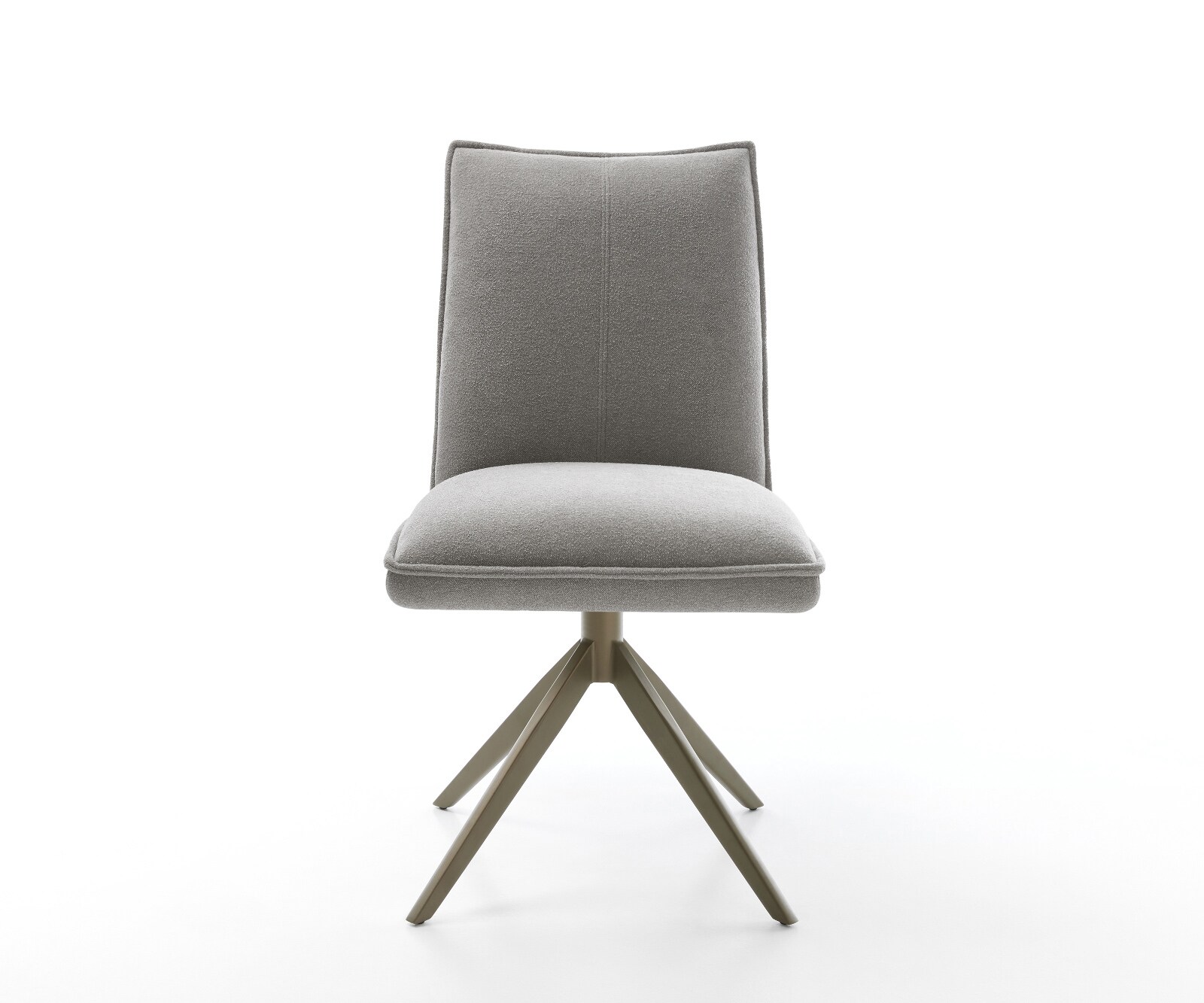 Drehstuhl Lelio-Flex Strukturstoff Soft Grau Kreuzgestell breit Effektfinish Titan 360° drehbar Wippfunktion Taschenfederkern 2