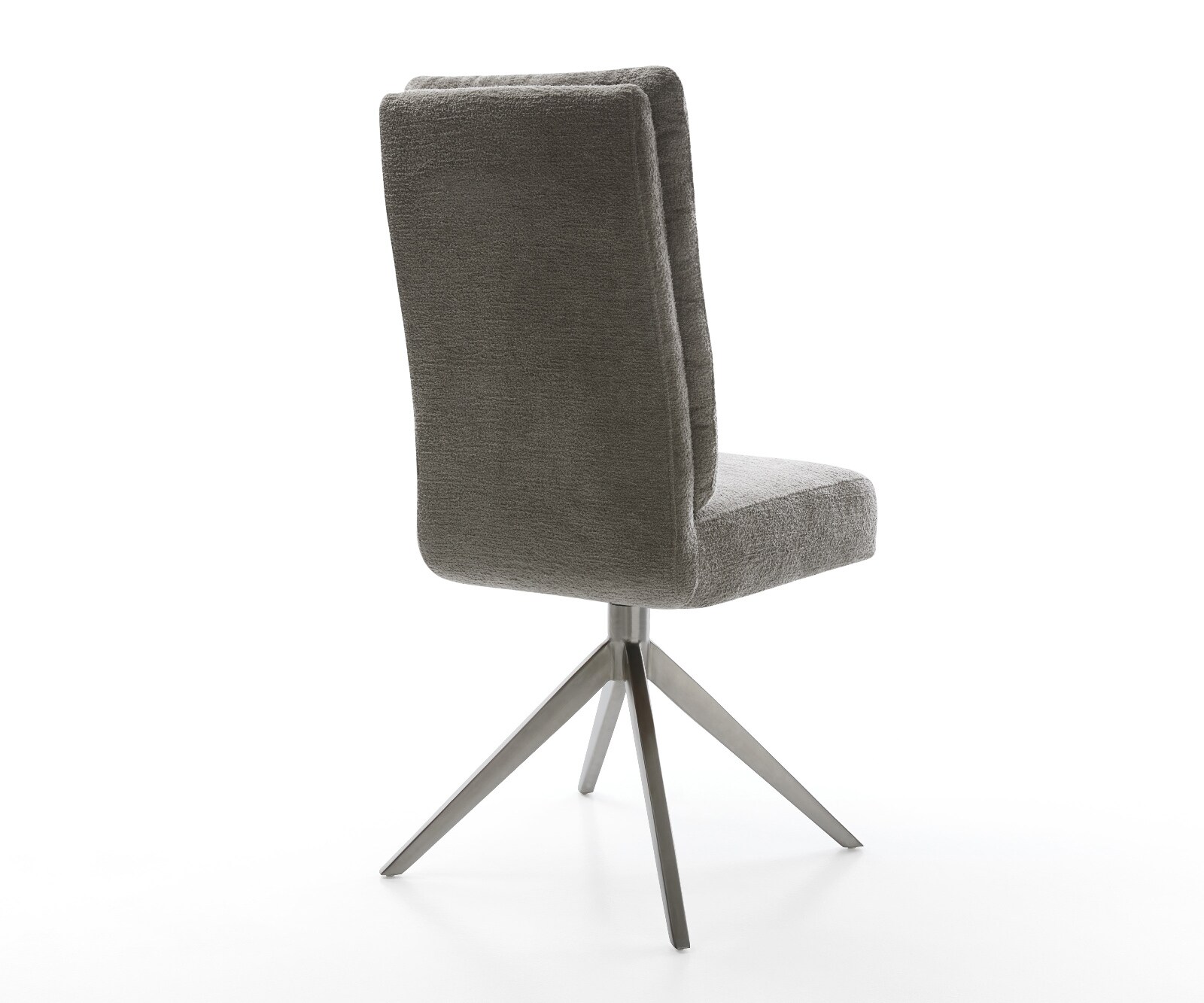 Drehstuhl Pela-Flex Bouclé Soft Schlamm Kreuzgestell breit Graphit 360° drehbar Wippfunktion Taschenfederkern 4