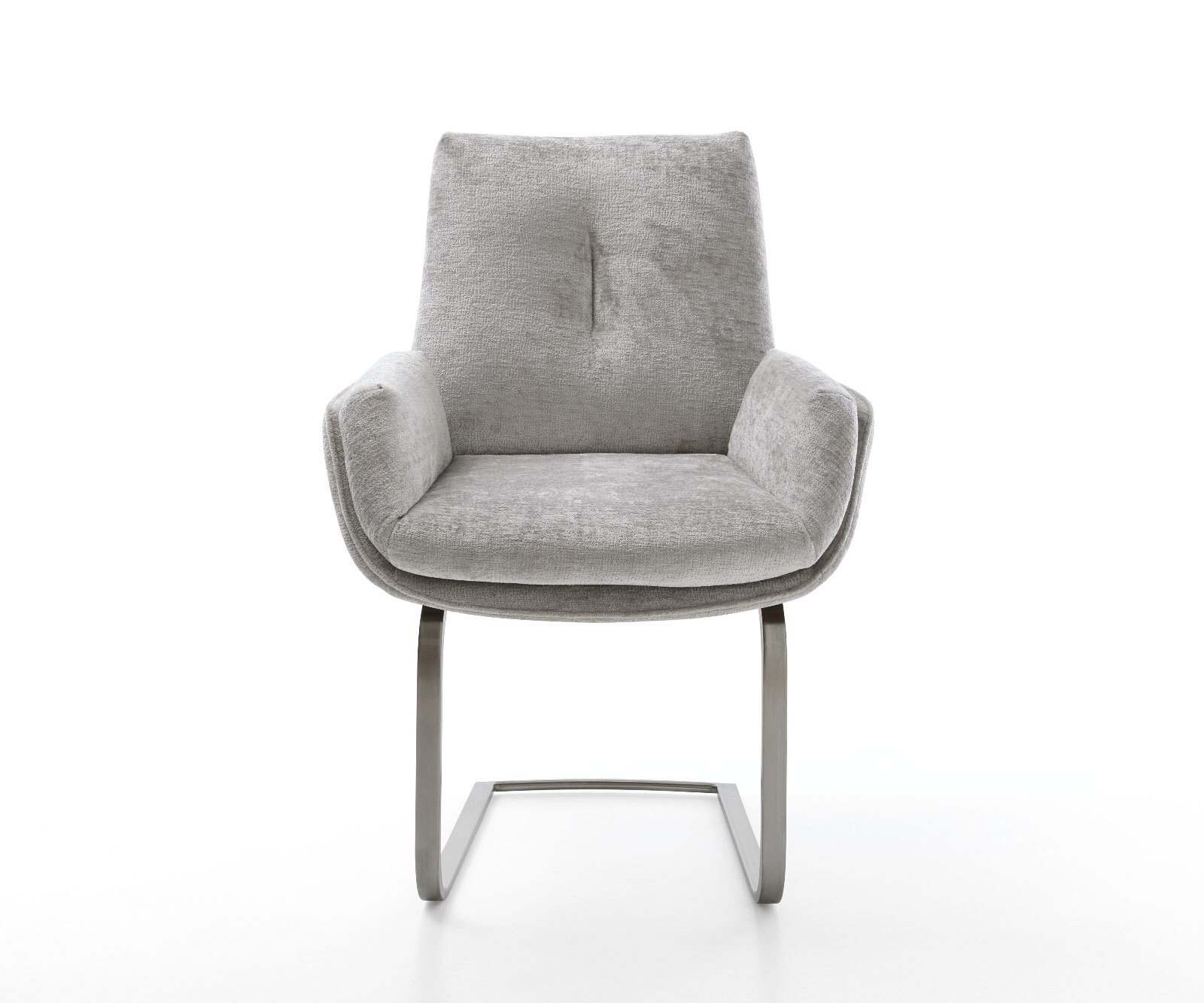 Freischwinger Clea-Flex Chenille Silbergrau Freischwinger flach Graphit 1