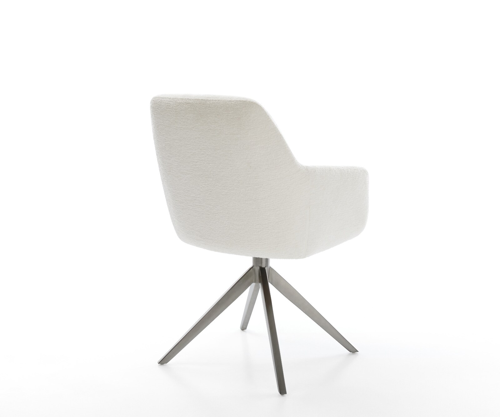 Drehstuhl Pejo-Flex Bouclé Soft Beige Kreuzgestell breit Graphit 360° drehbar Wippfunktion Taschenfederkern 5