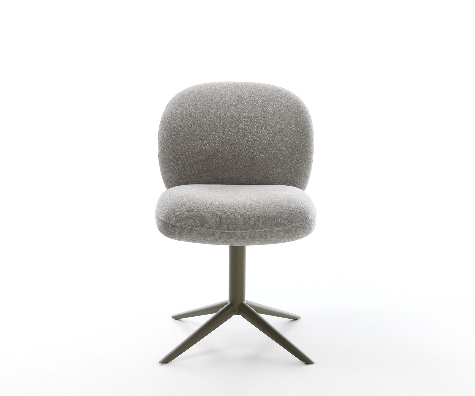 Chaise-pivotante Nube-Flex tissu structuré doux gris pied de chaise 4 branches aspect titane pivotement sur 360° fonction bascule resorts ensachés 1