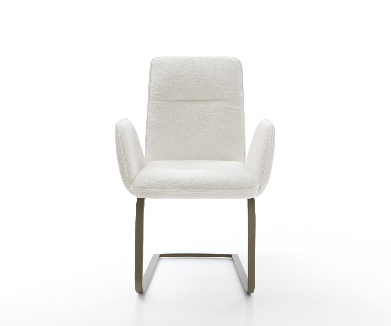 Freischwinger Vinja-Flex Bouclé Soft Beige Freischwinger flach Effektfinish Titan 1