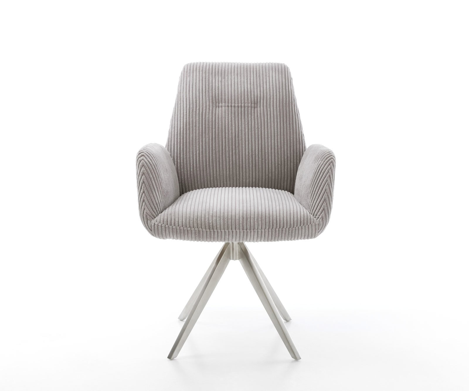 Esszimmerstuhl Zoa-Flex Cord Silbergrau Kreuzgestell kantig Edelstahl Taschenfederkern 1 Esszimmerstuhl Zoa-Flex Cord Silbergrau Kreuzgestell kantig Edelstahl Taschenfederkern 1