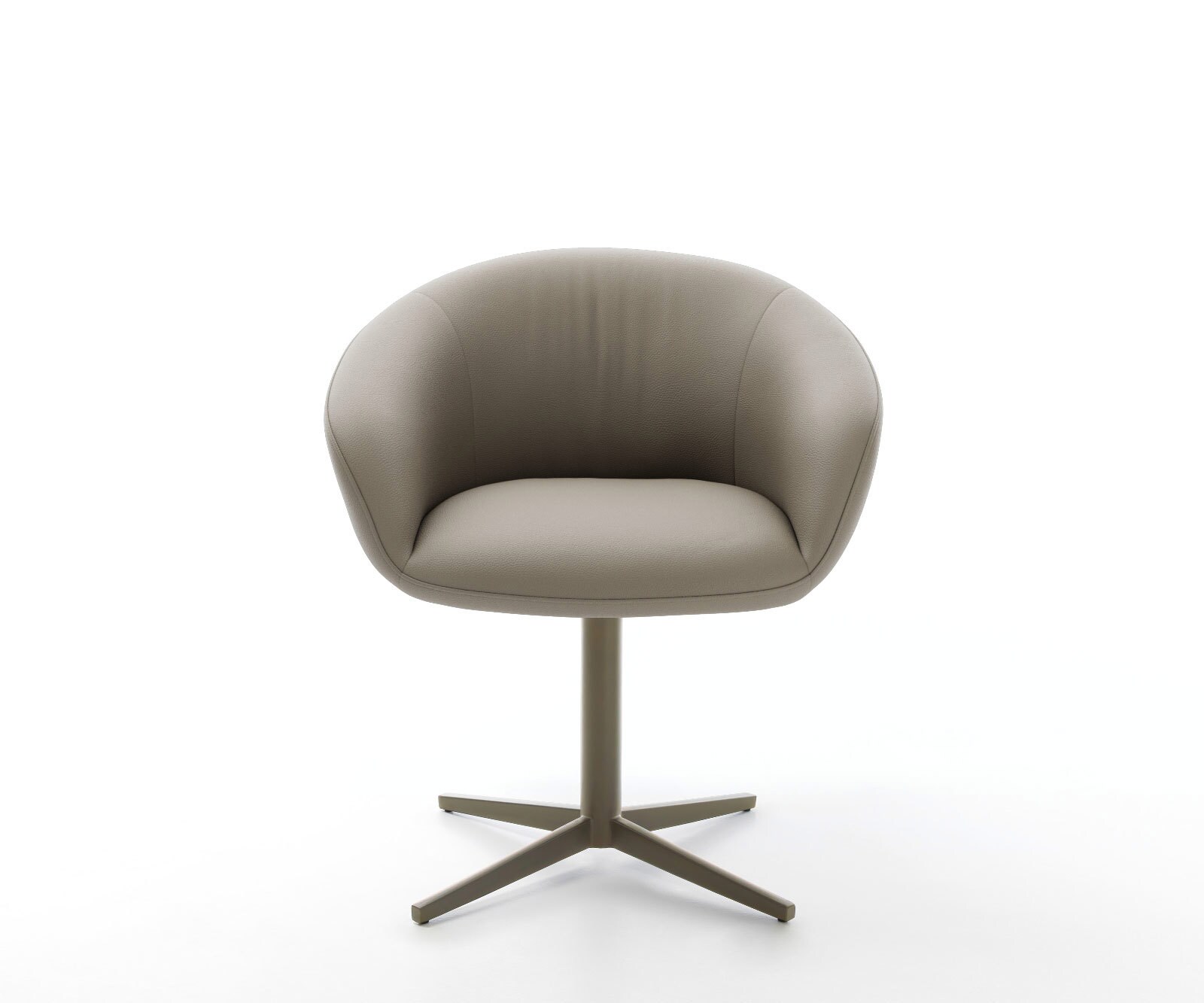 Drehstuhl Vinka-Flex mit Armlehnen Echt-Leder Schlamm Fußkreuz Effektfinish Titan 360° drehbar Taschenfederkern 1 Drehstuhl Vinka-Flex mit Armlehnen Echt-Leder Schlamm Fußkreuz Effektfinish Titan 360° drehbar Taschenfederkern 1