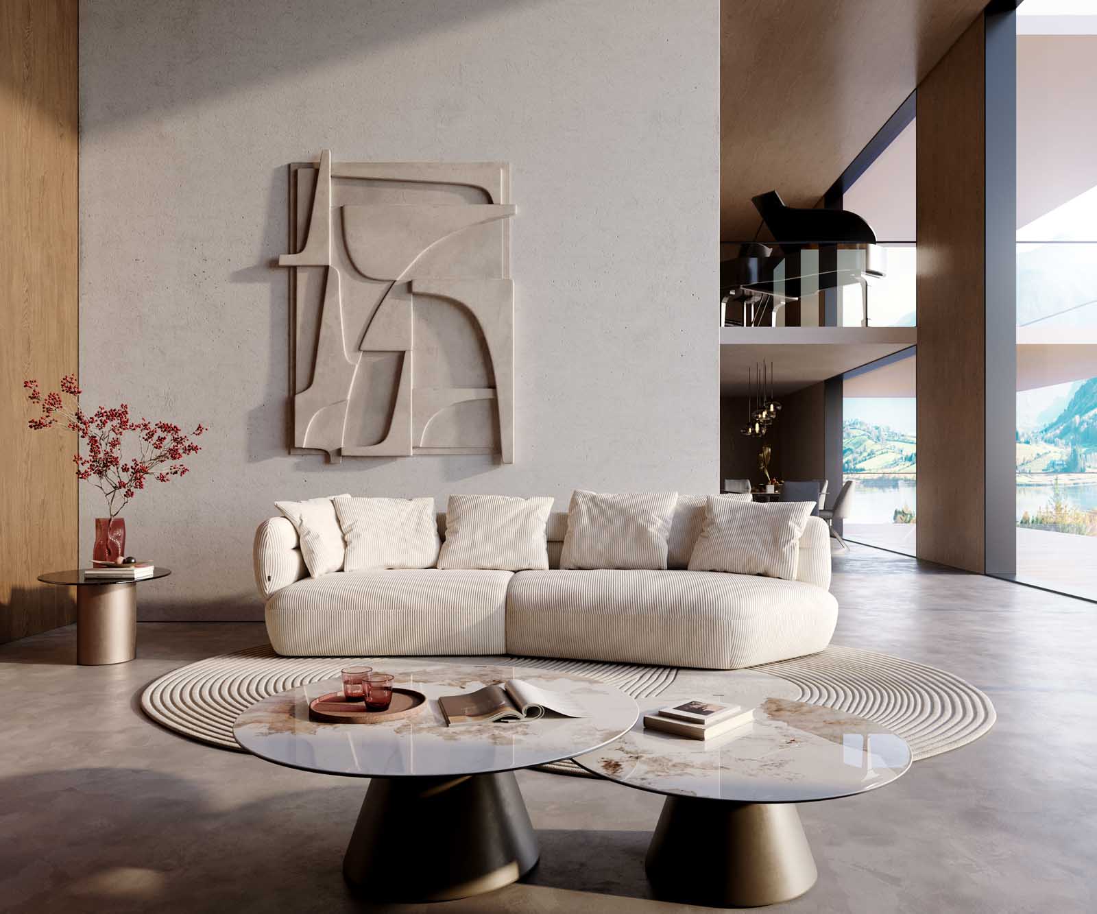 Sofa Roya 320x140 cm Cord Beige 1 Sofa Roya 320x140 cm Cord Beige 1