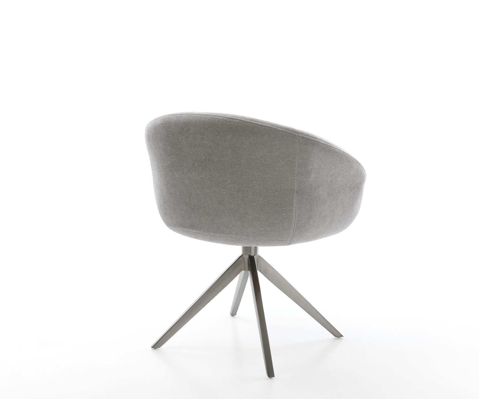 Chaise-pivotante Vinka-Flex avec accoudoirs tissu structuré doux gris pied croisé large grafiete pivotement sur 360° fonction bascule resorts ensachés 4
