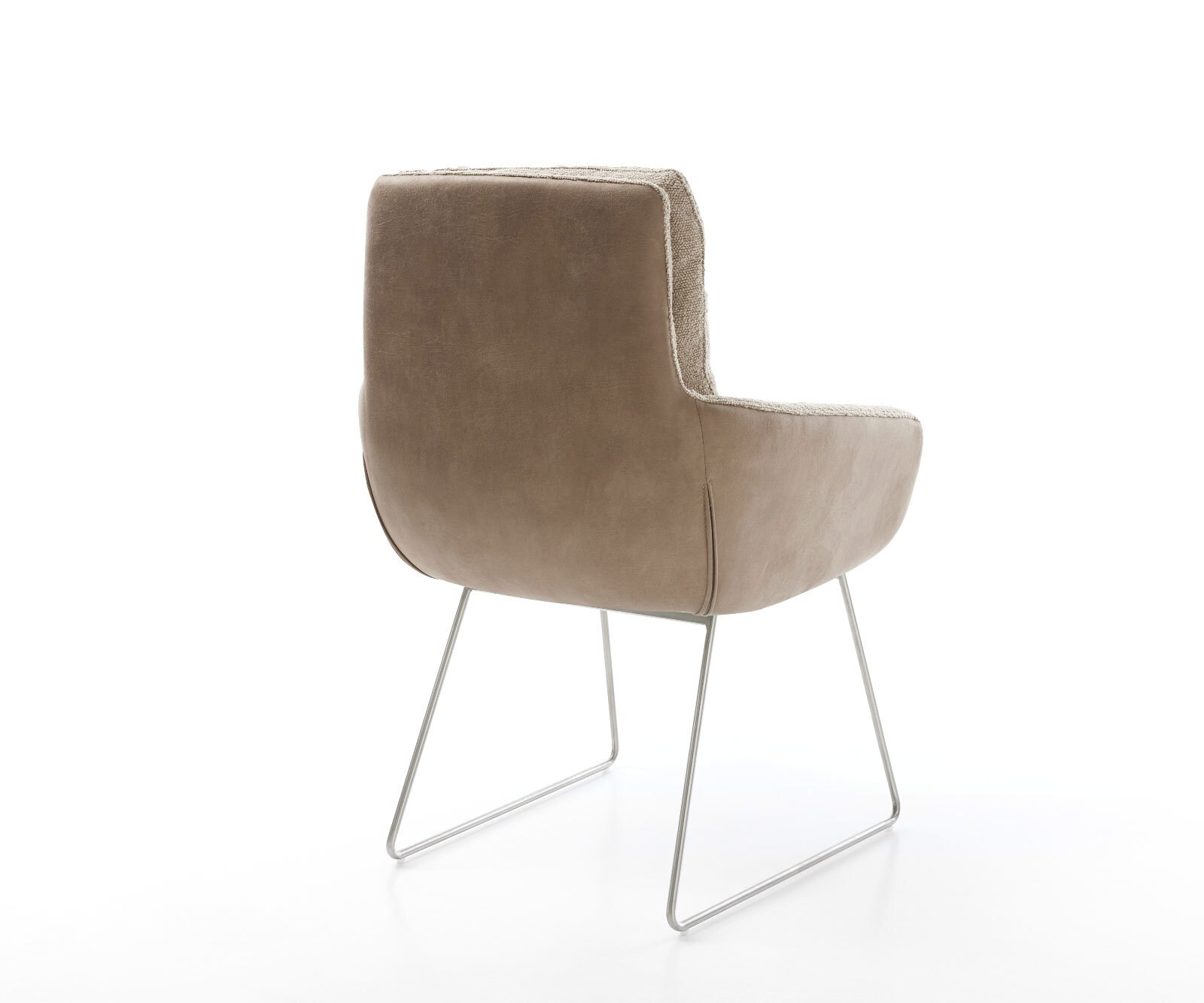 Esszimmerstuhl Abelia-Flex mit Armlehnen Materialmix Schlamm Kufengestell Edelstahl 5 Esszimmerstuhl Abelia-Flex mit Armlehnen Materialmix Schlamm Kufengestell Edelstahl 5